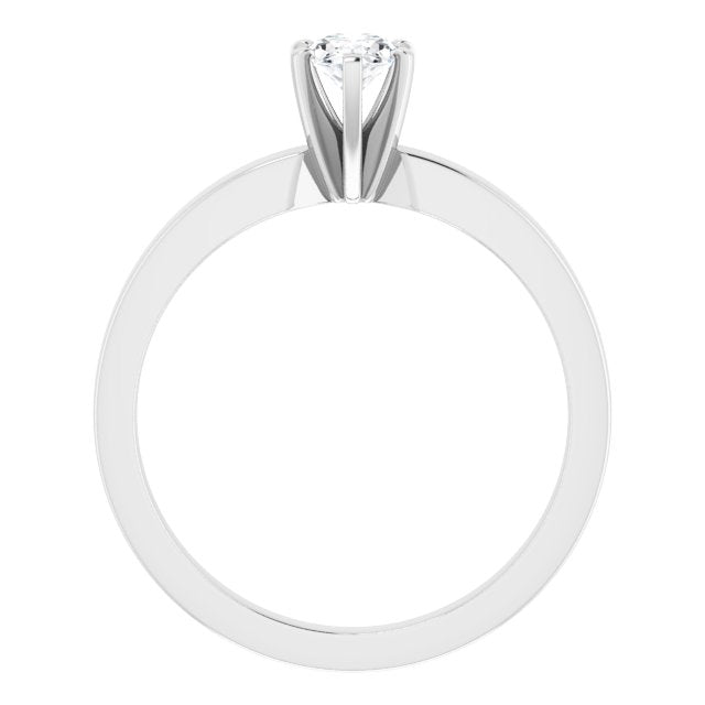 Anillo de Compromiso Ovalado 0.51 CT. Oro Blanco 14K
