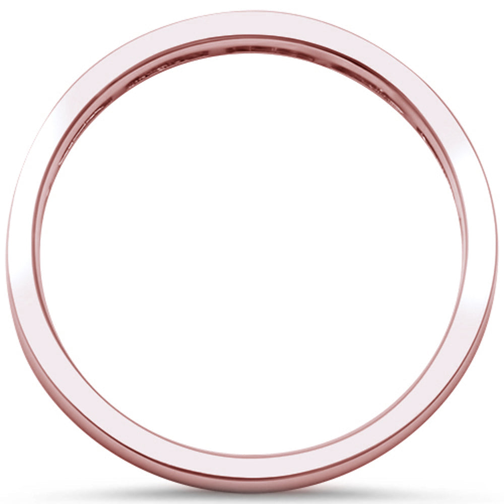 Anillo Eternity Channel De Diamante En Oro Rosa De 14K .24Ct