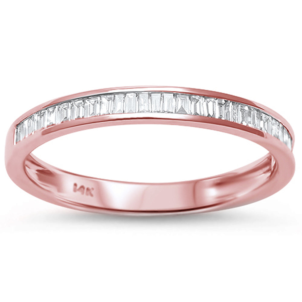 Anillo Eternity Channel De Diamante En Oro Rosa De 14K .24Ct