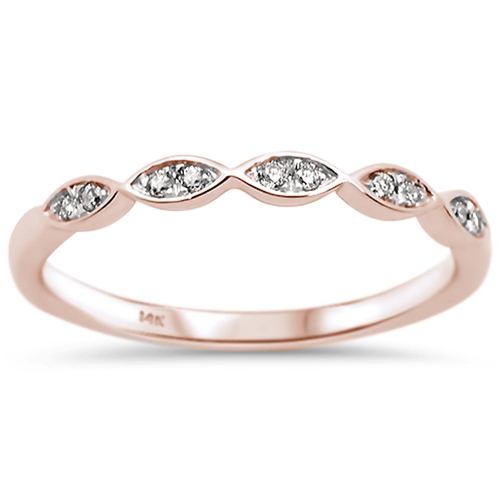 Anillo Eternity De Diamante En Oro Rosa De 14K .07Ct
