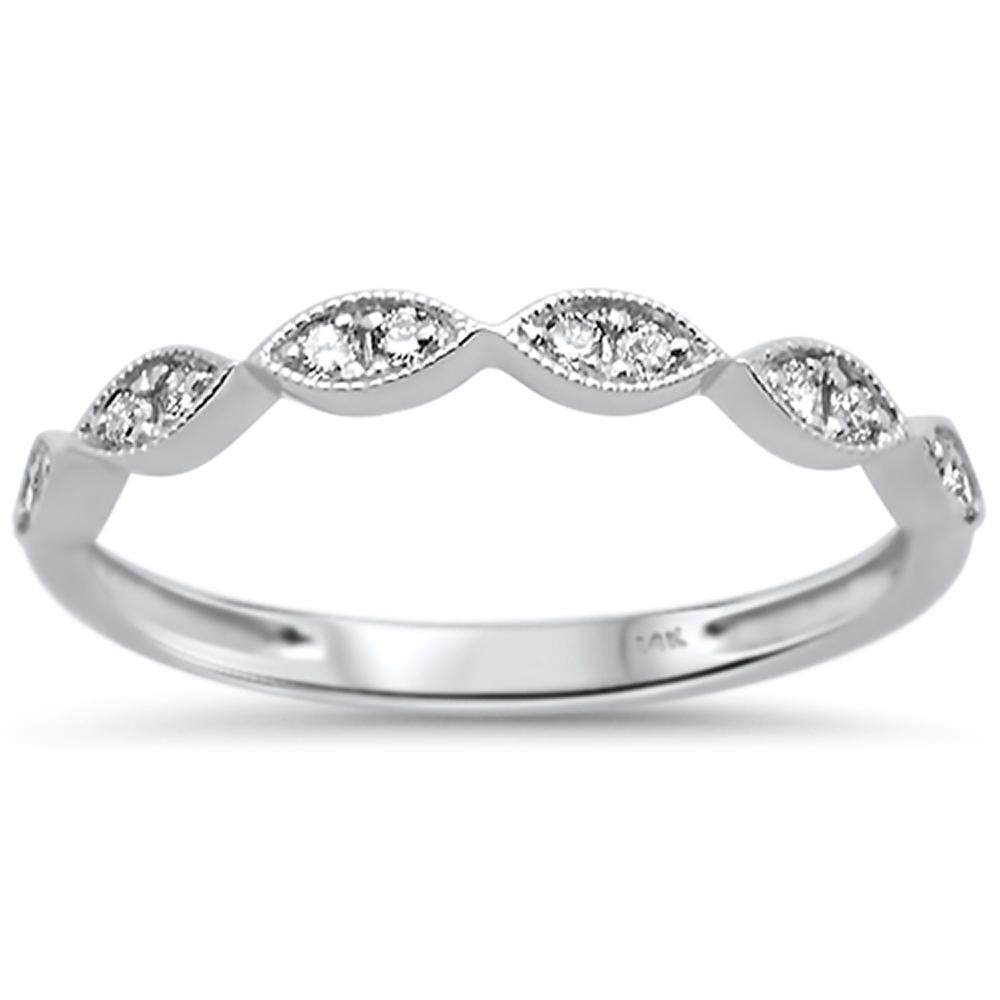 Anillo Eternity De Diamante En Oro Blanco De 14K .14Ct