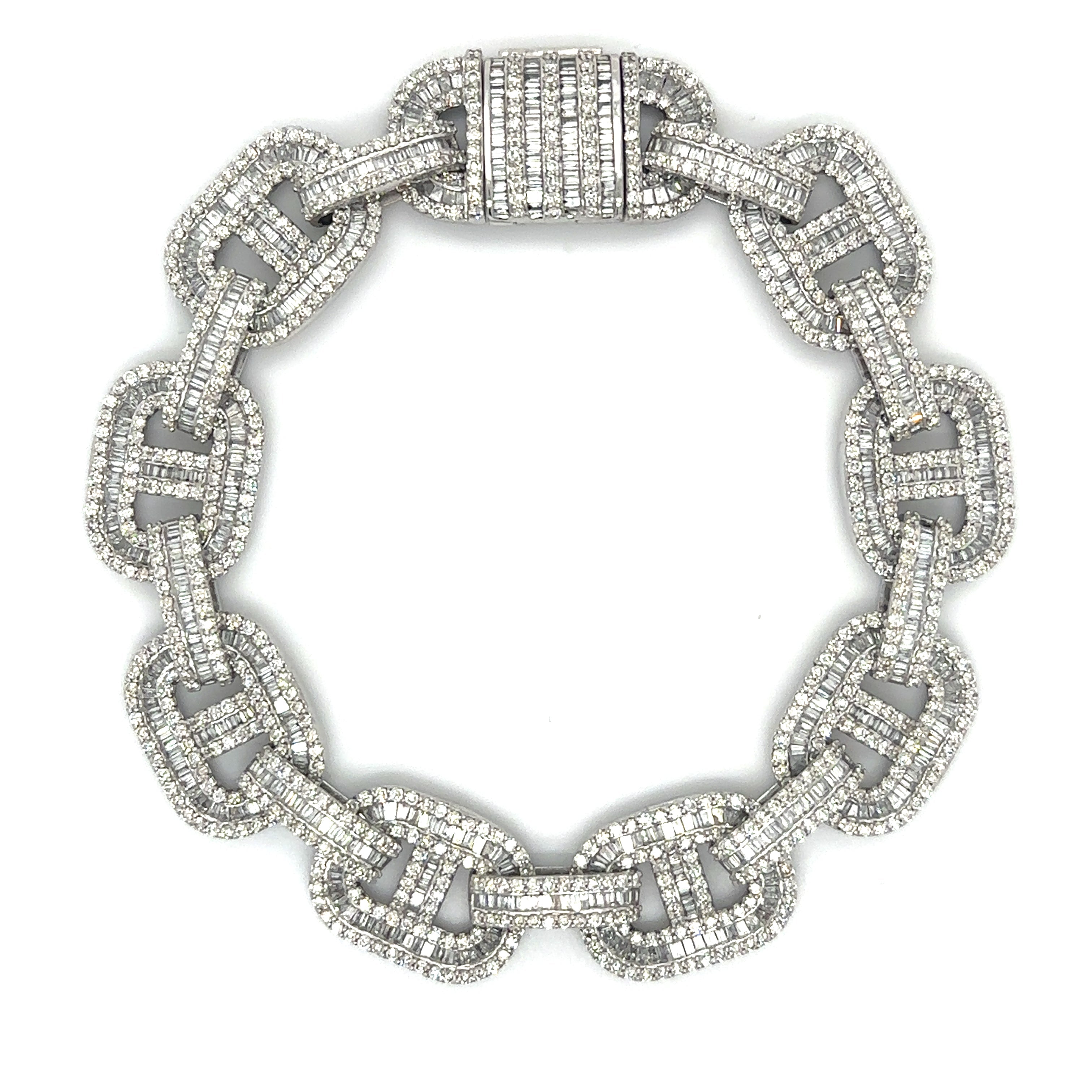 Pulsera De Diamantes En Oro Amarillo De 14K 8.46 Ct.