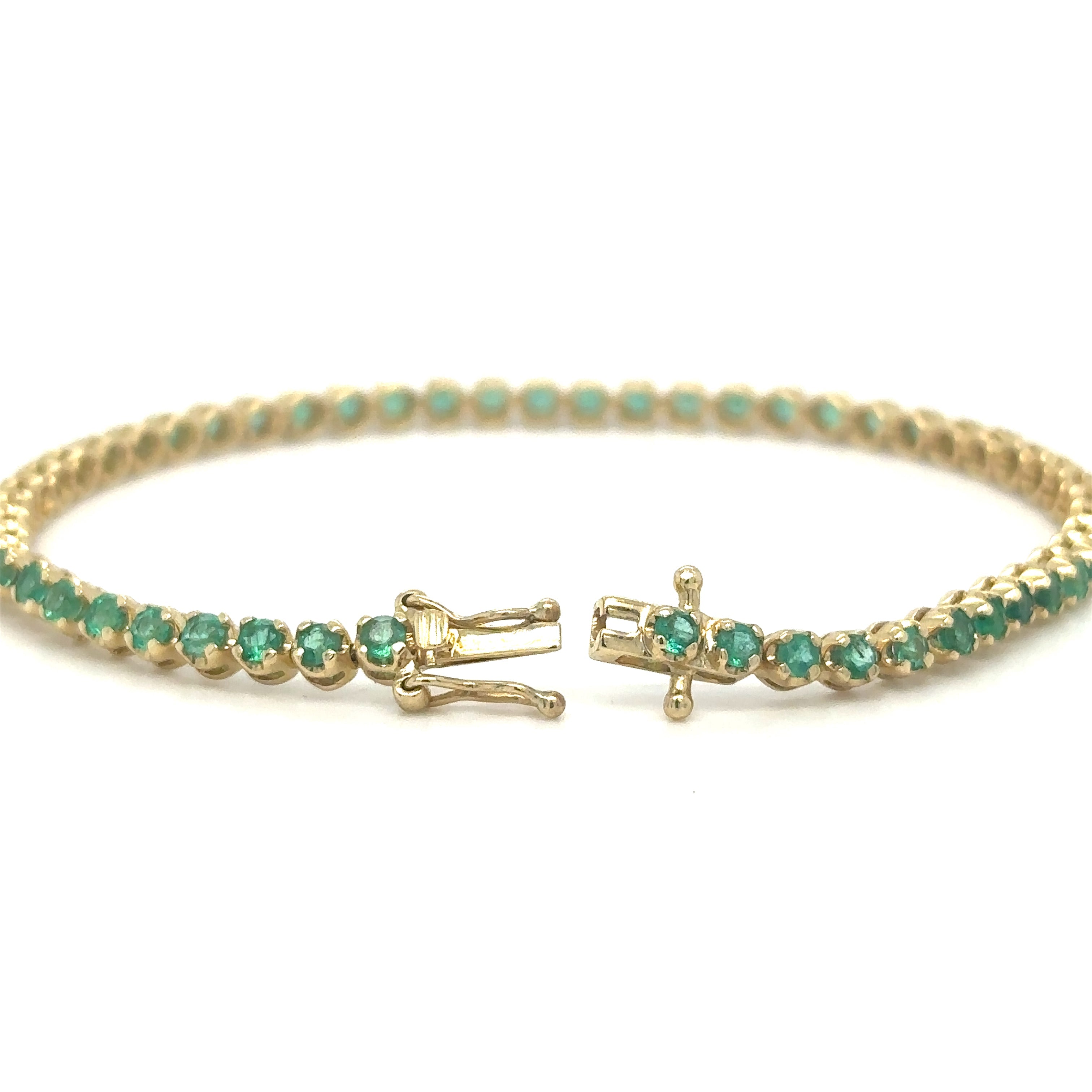 Pulsera De Oro Amarillo De 14 Kt 2.79 Ct.