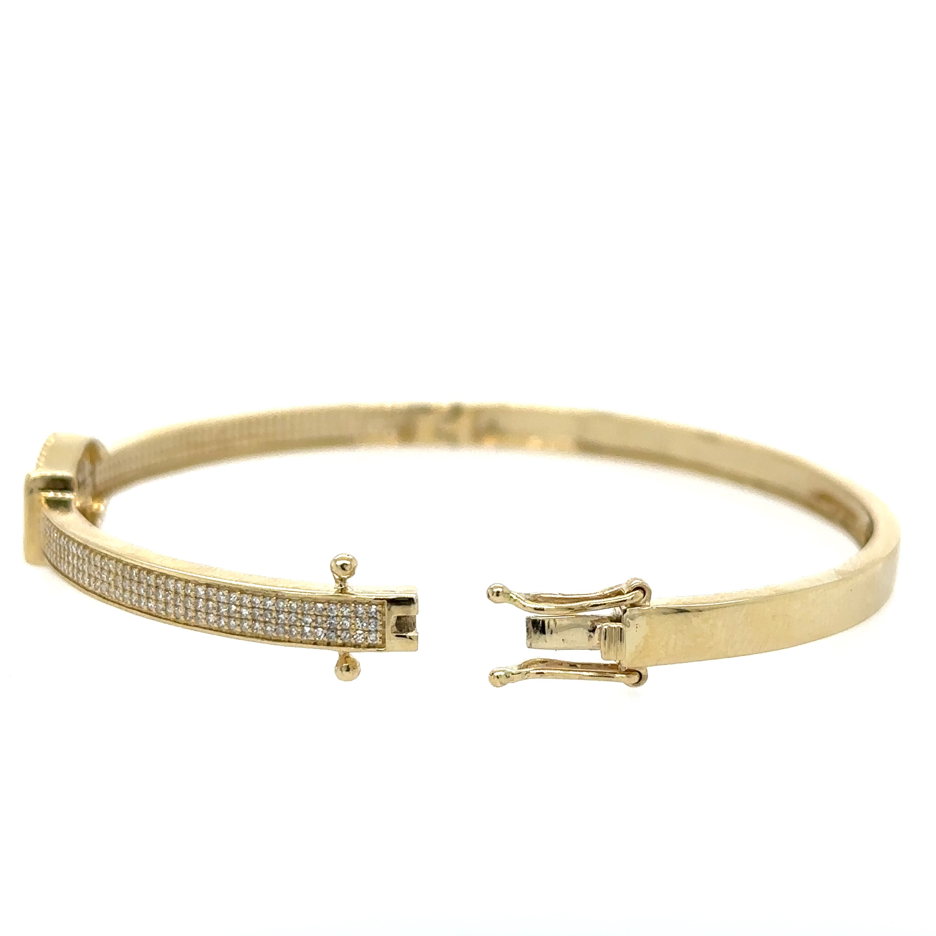 Brazalete De Diamantes De Oro Amarillo De 14 Kt 0.66 Ct.