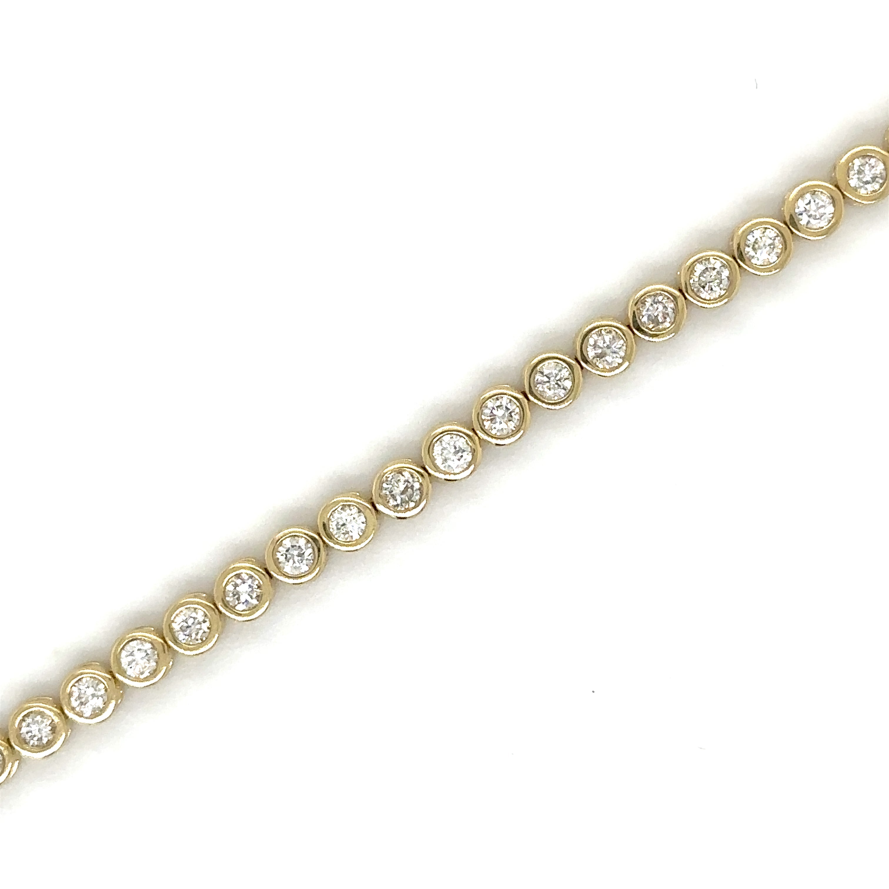 Brazalete Tenis Con Bisel De Diamantes 2 Ct.