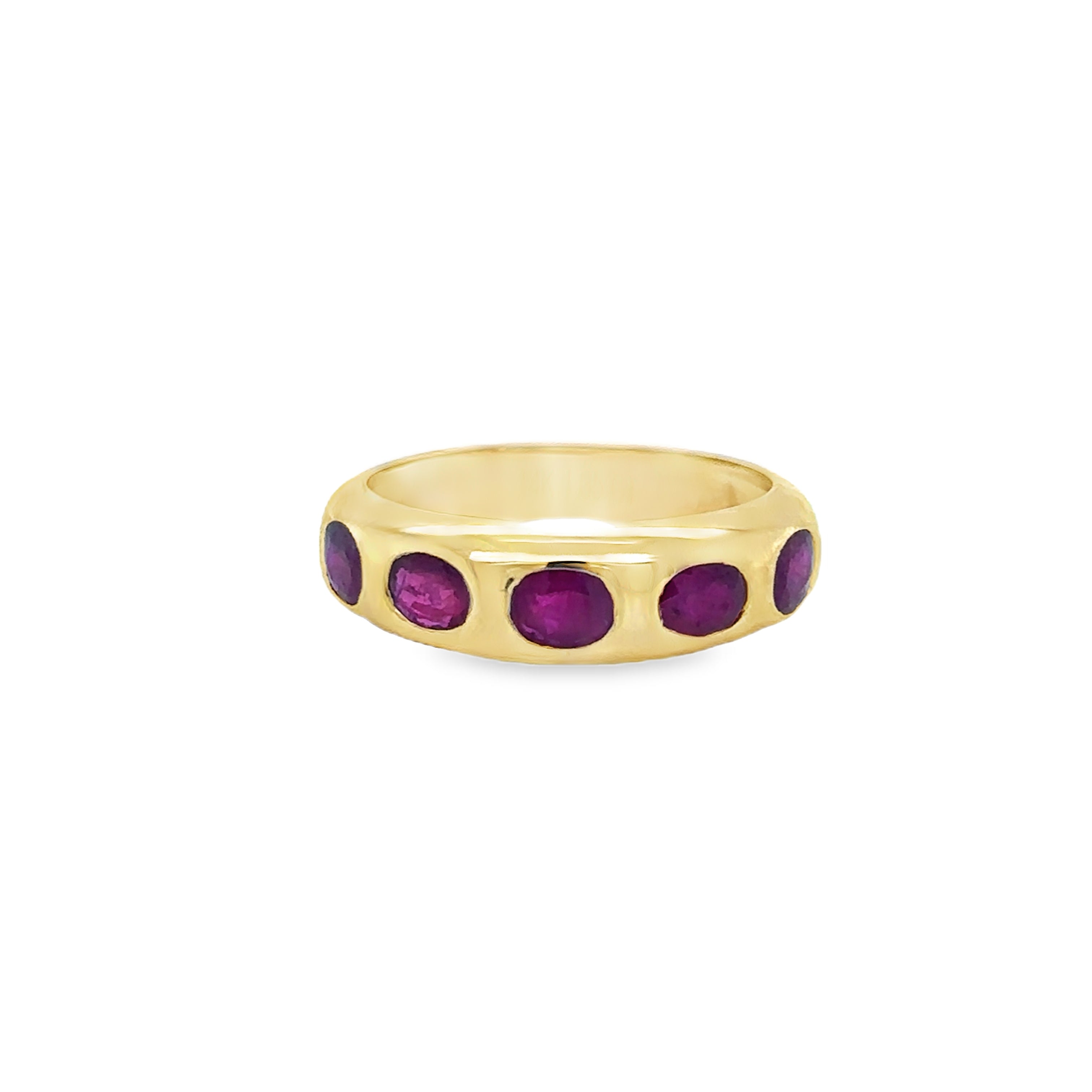 Anillo Rubí Oro Amarillo De 14Kt 1.35 Ct.
