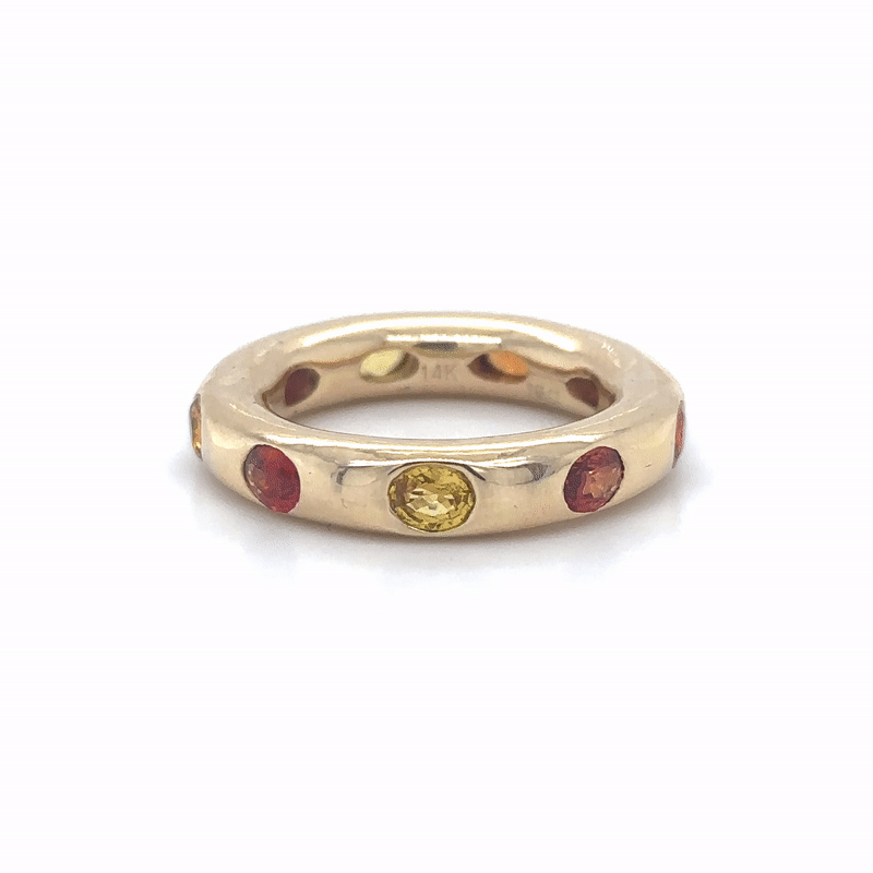 Anillo Donut De Oro Amarillo De 14Kt 3.75 Ct.