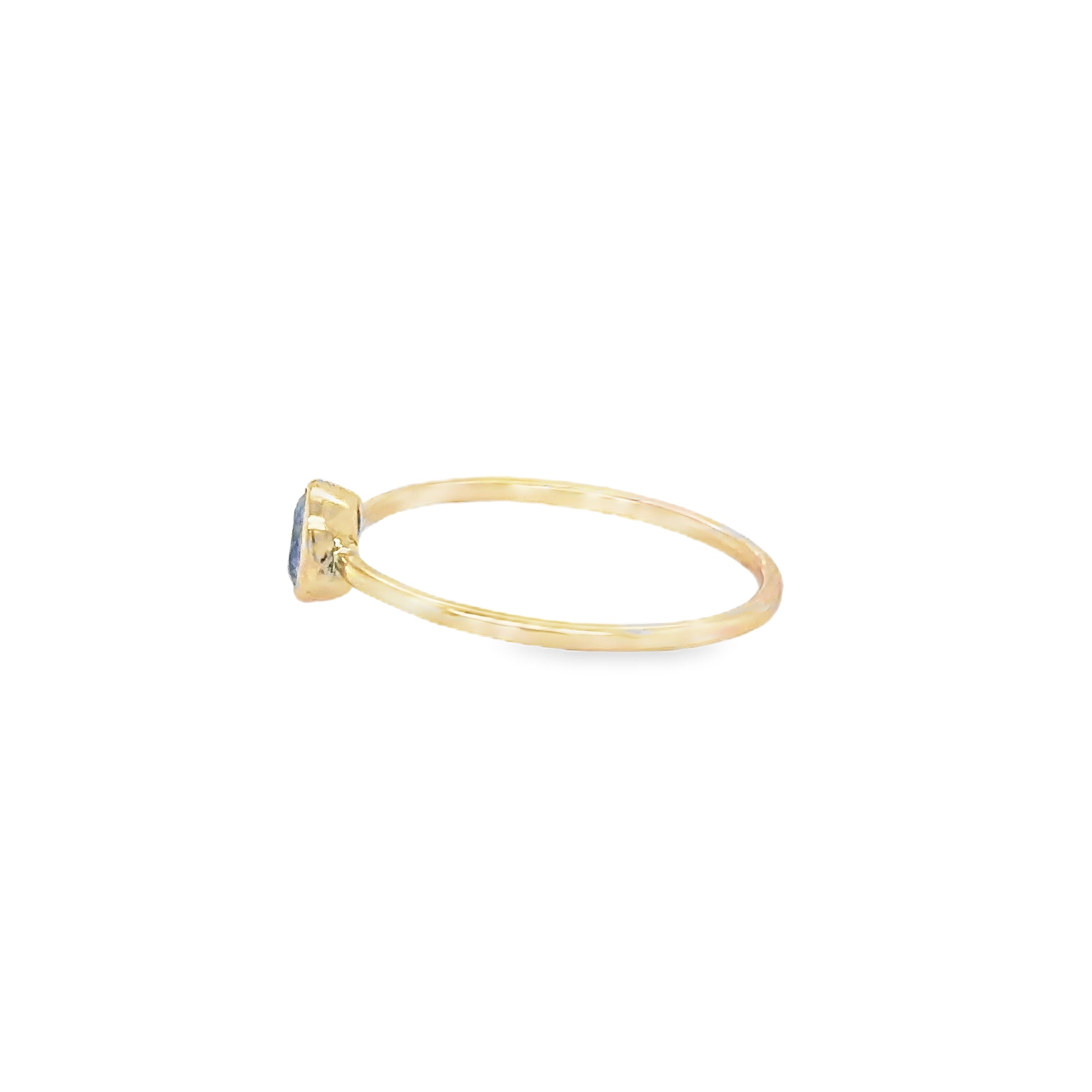 Anillo De Zafiro De Oro Amarillo De 14Kt 0.47 Ct.