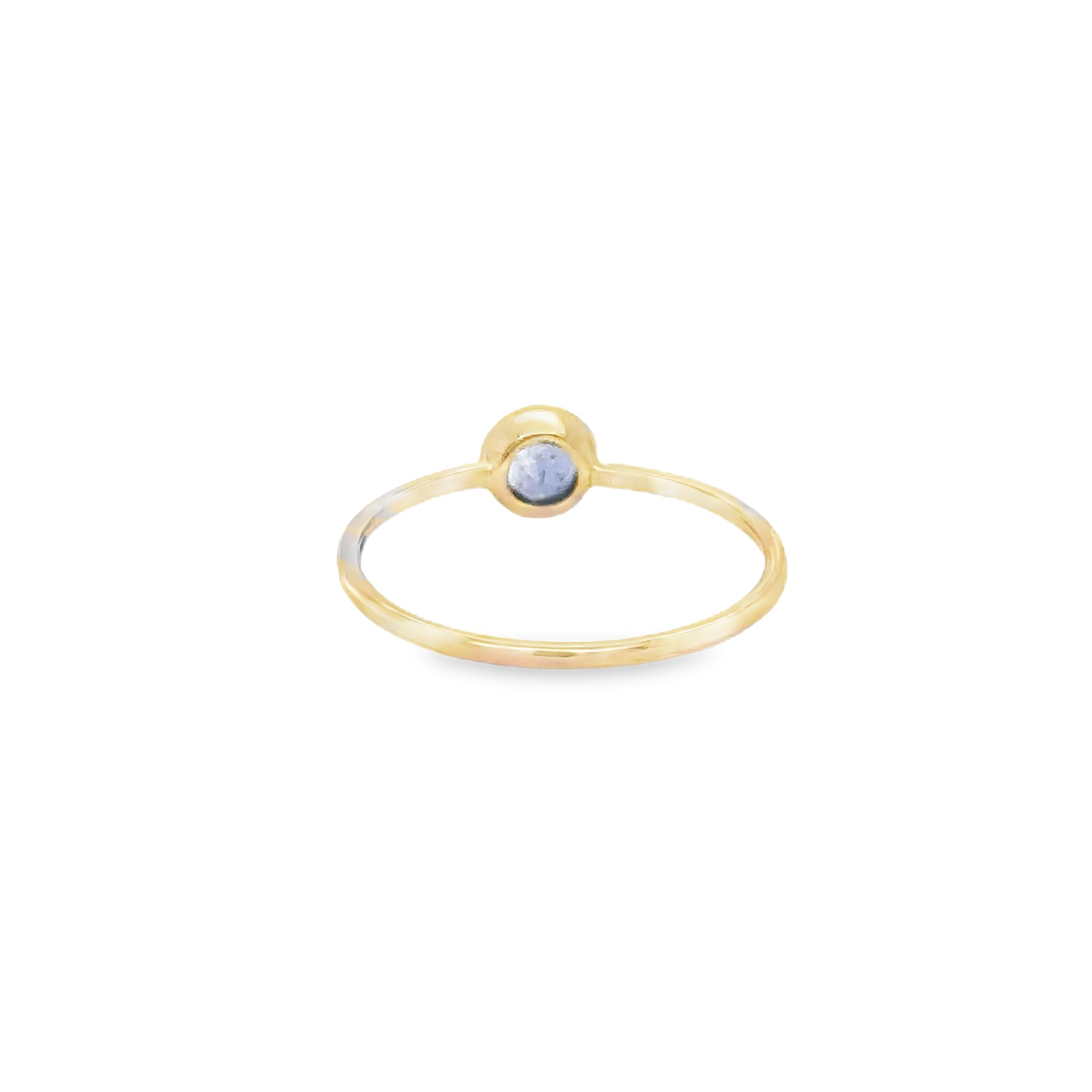 Anillo De Zafiro De Oro Amarillo De 14Kt 0.47 Ct.