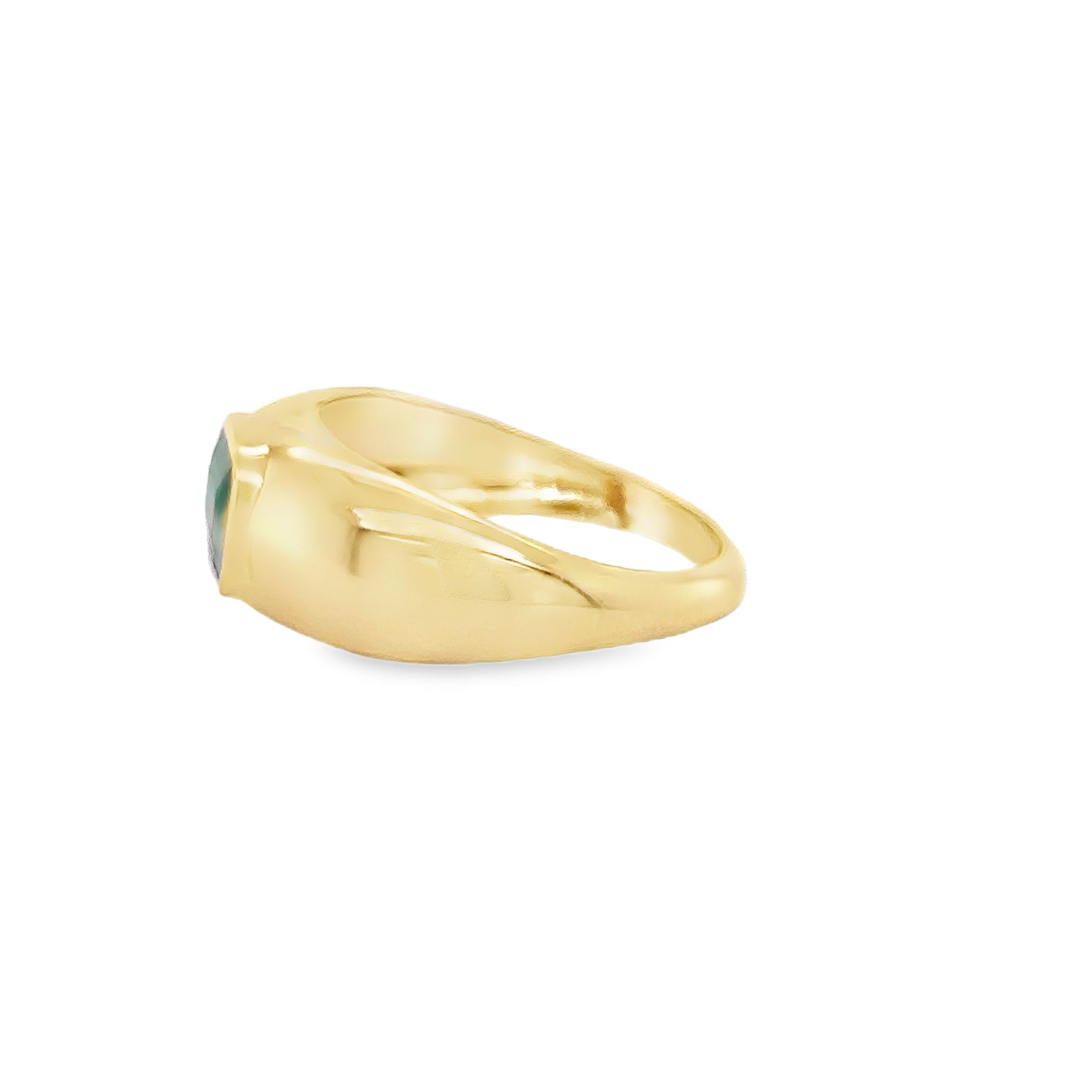Anillo De Oro Amarillo De 14 Quilates Con Esmeralda 1.5 Ct.