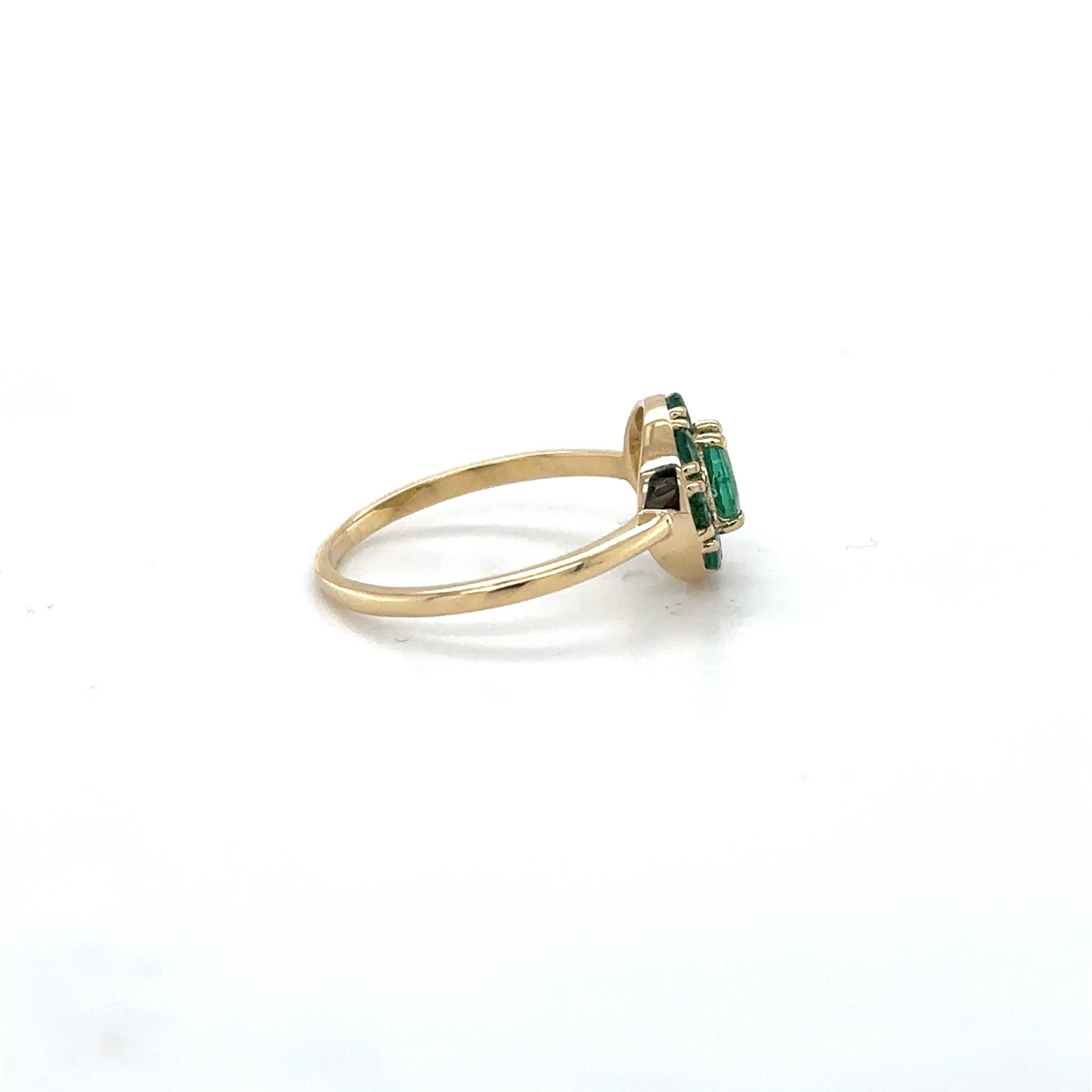 Anillo Esmeralda De Oro Amarillo De 14 Kt