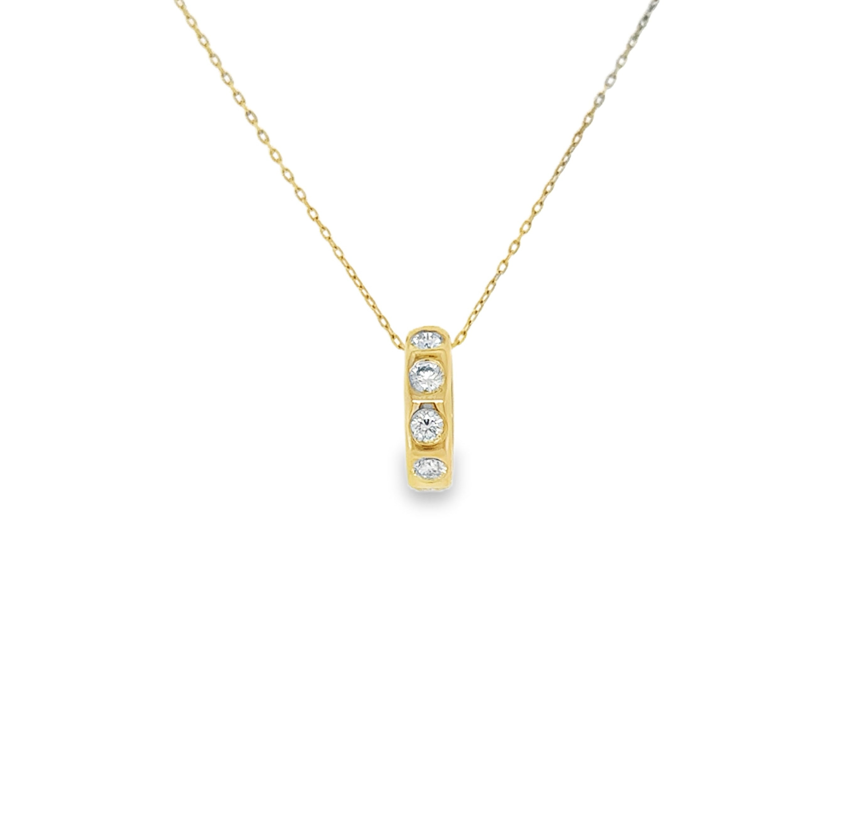 Diamantes De Oro Amarillo De 14 K Rondelles 11 Mm