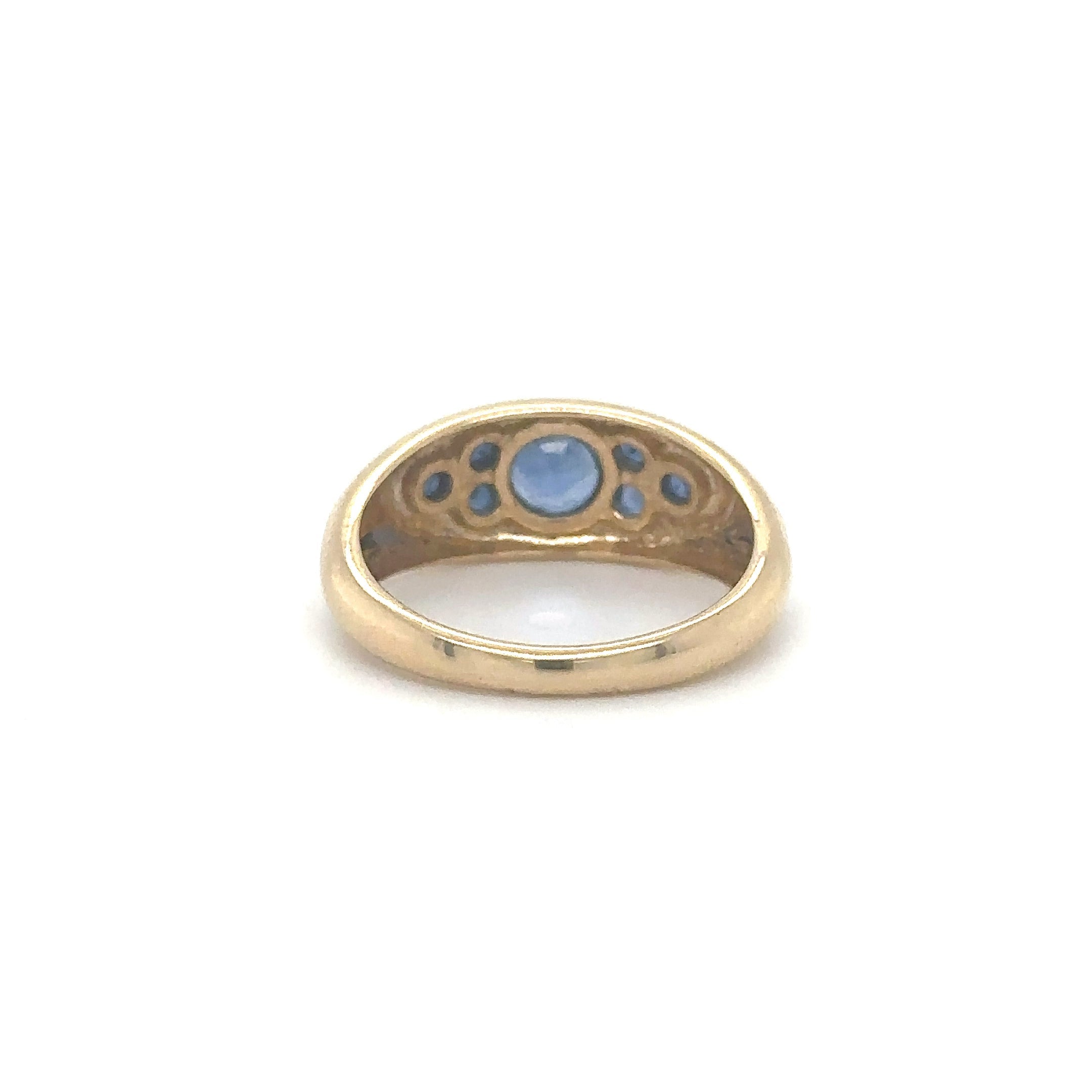 Anillo De Zafiro De Oro Amarillo De 14Kt 0.9 Ct.