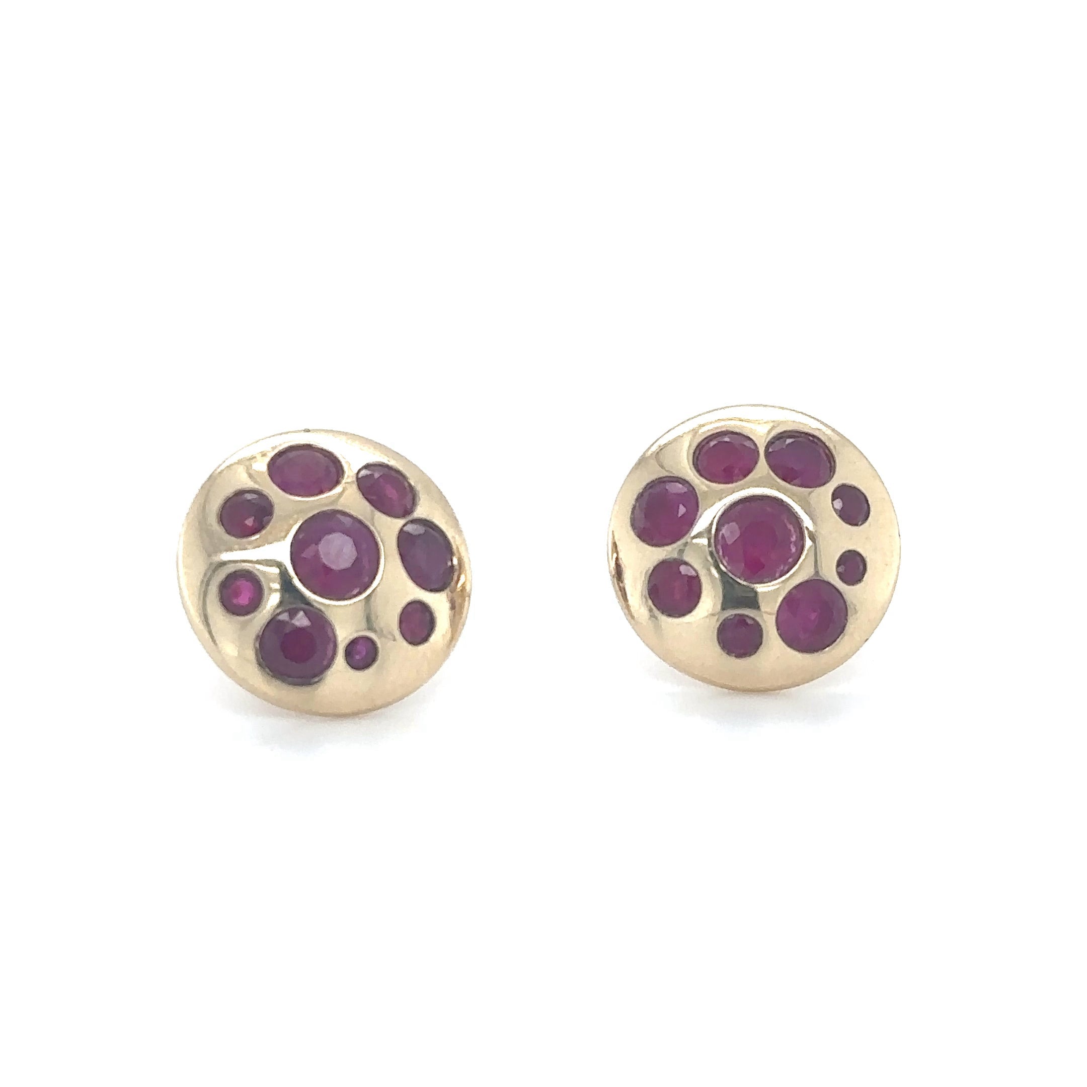 Aretes de Rubí en Oro Amarillo de 14K 2.00ct