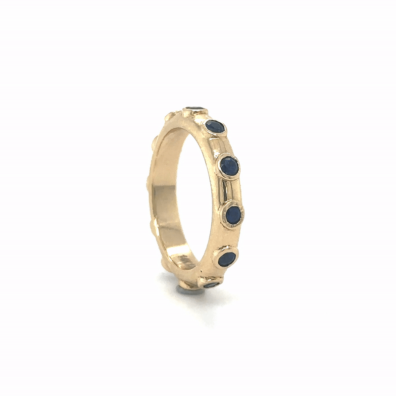 Anillo De Zafiro De Oro Amarillo De 14Kt 1.05 Ct.