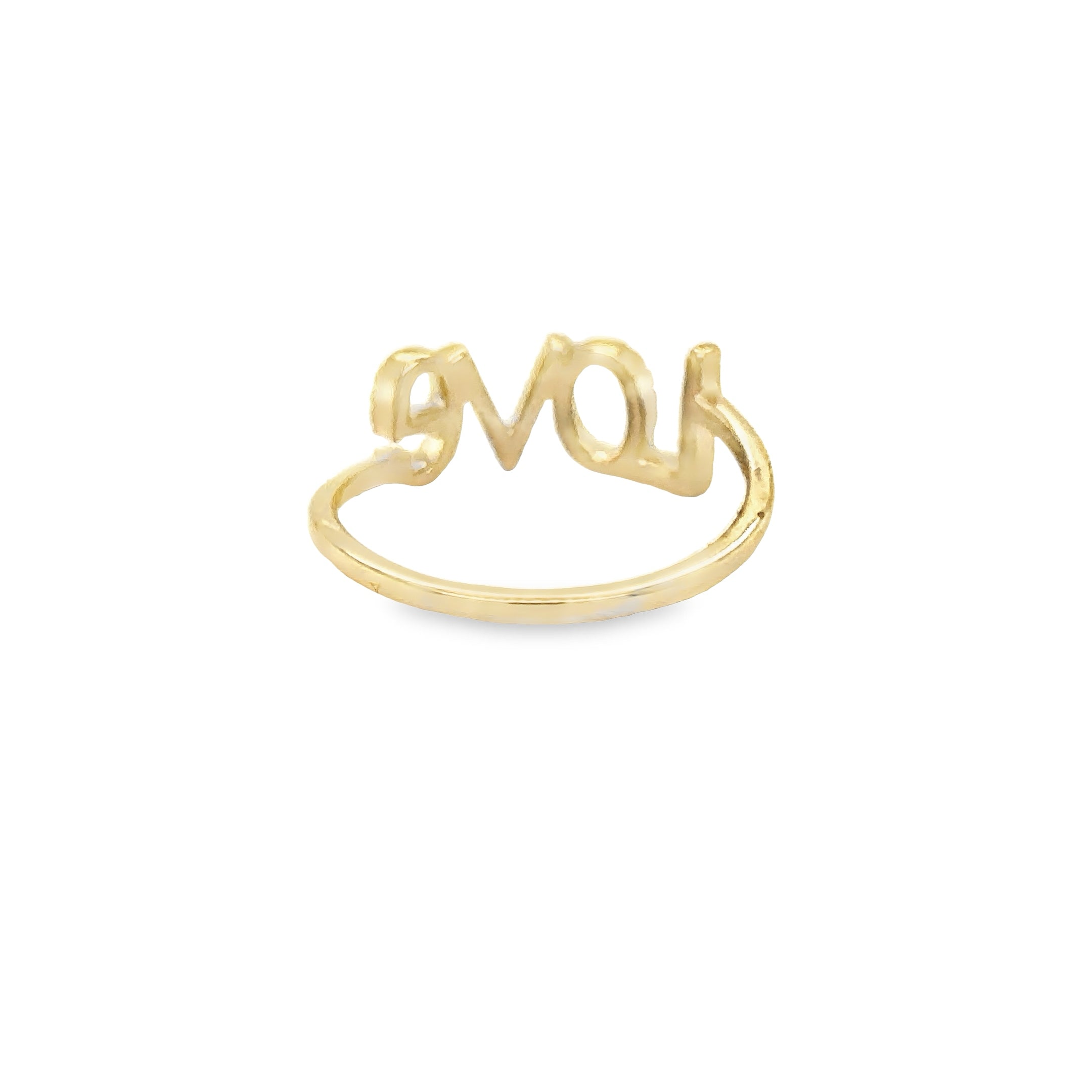 Anillo Love De Oro Amarillo De 14K 0.08 Ct.