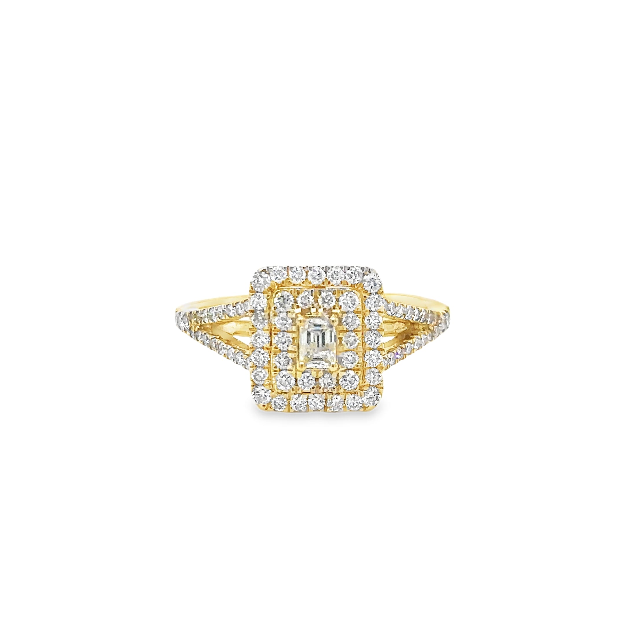 Anillo De Diamantes De Oro Amarillo De 14K 0.71 Ct.