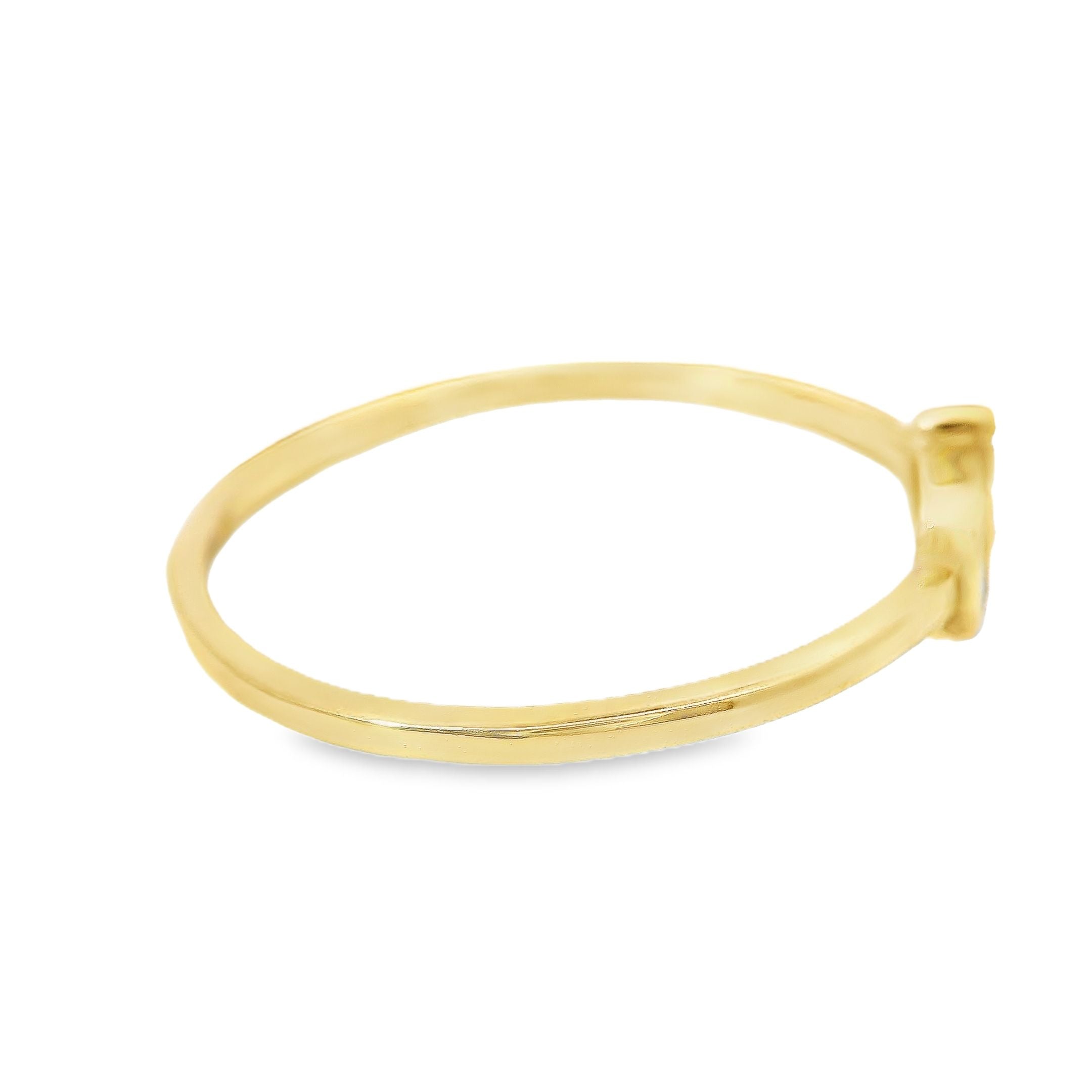 Anillo De Diamantes De Oro Amarillo De 14K 0.1 Ct.