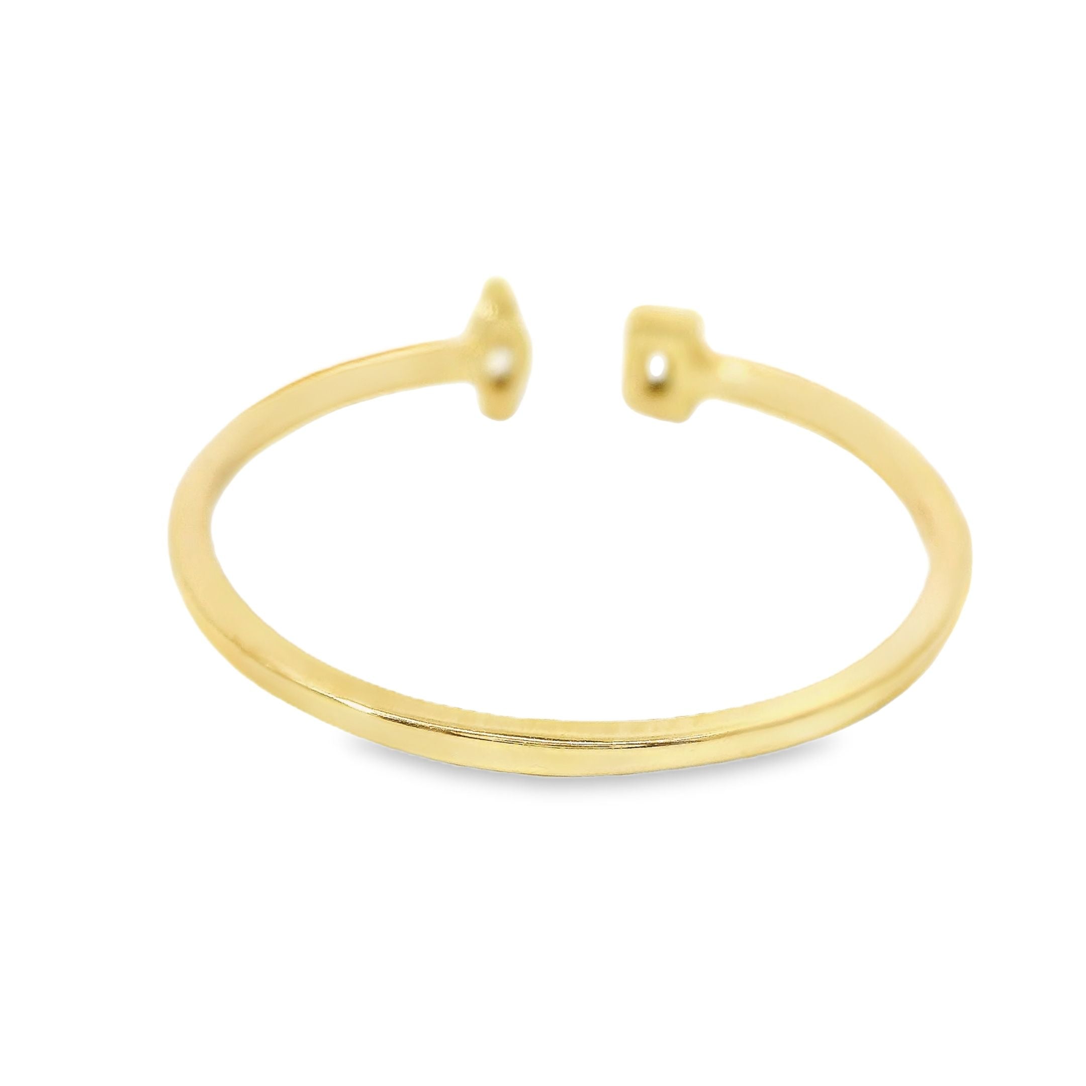 Anillo De Diamantes De Oro Amarillo De 14K 0.1 Ct.