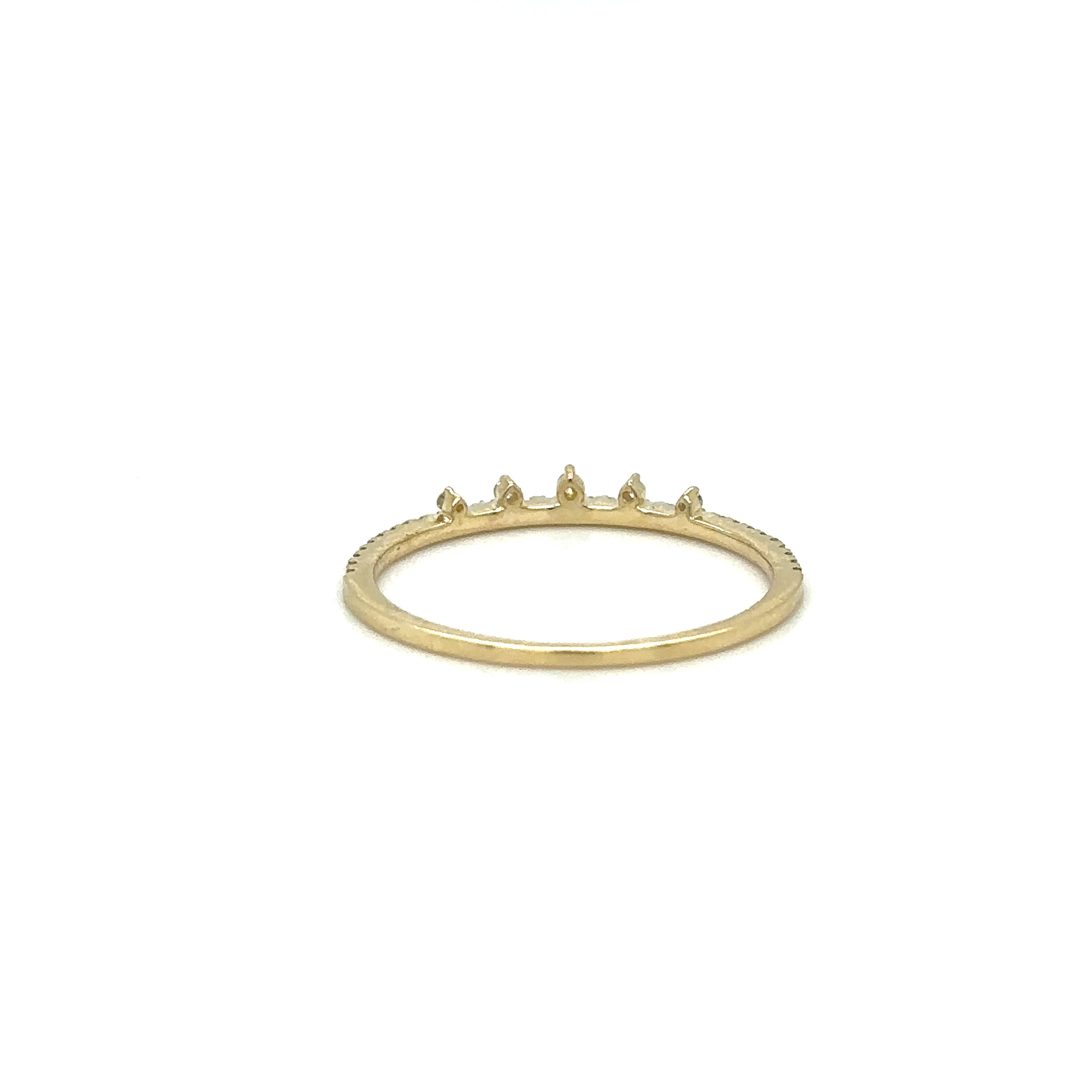 Anillo De Oro Amarillo Con Diamantes 0.14 Ct.
