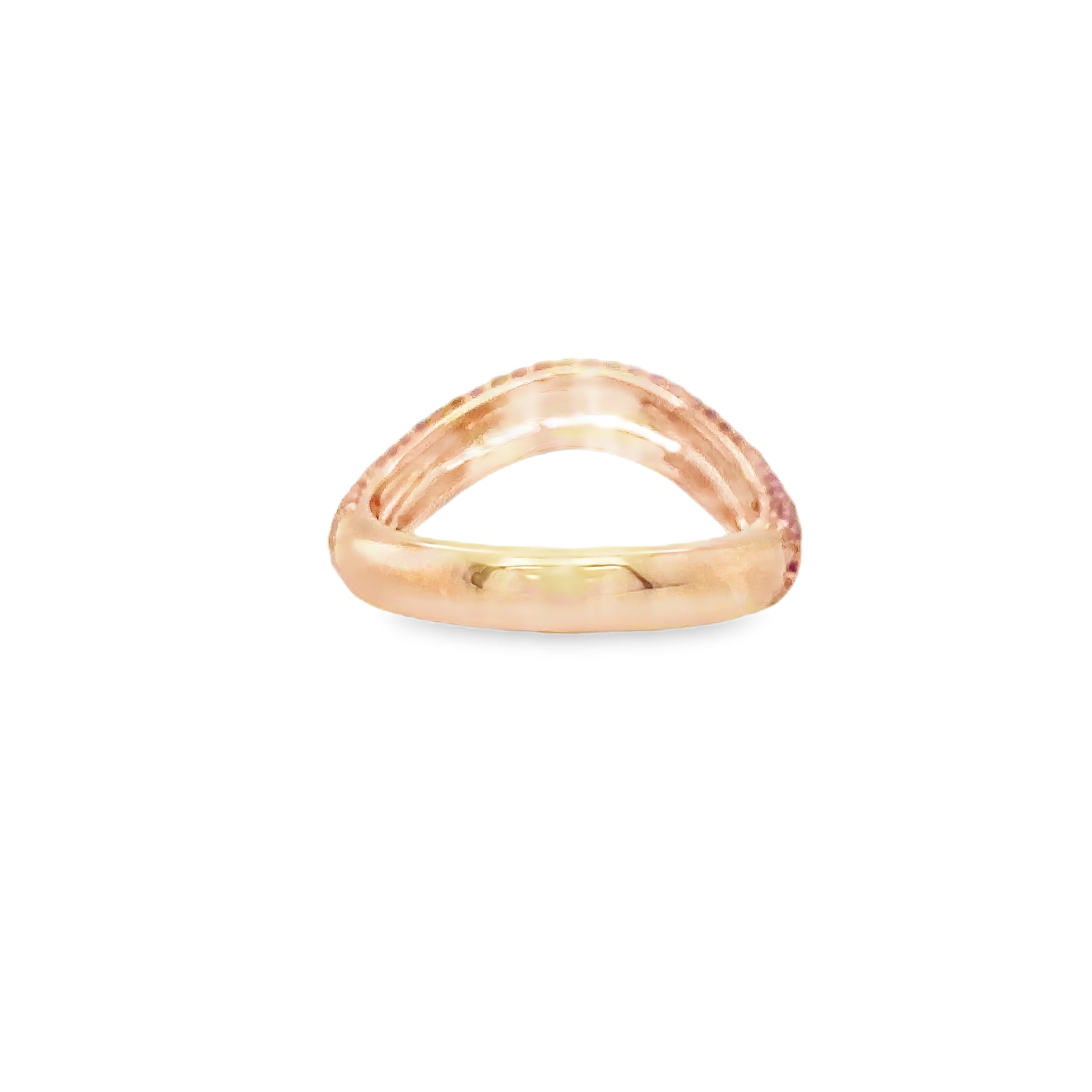 Anillo De Oro Rosa Zafiro De 14 K