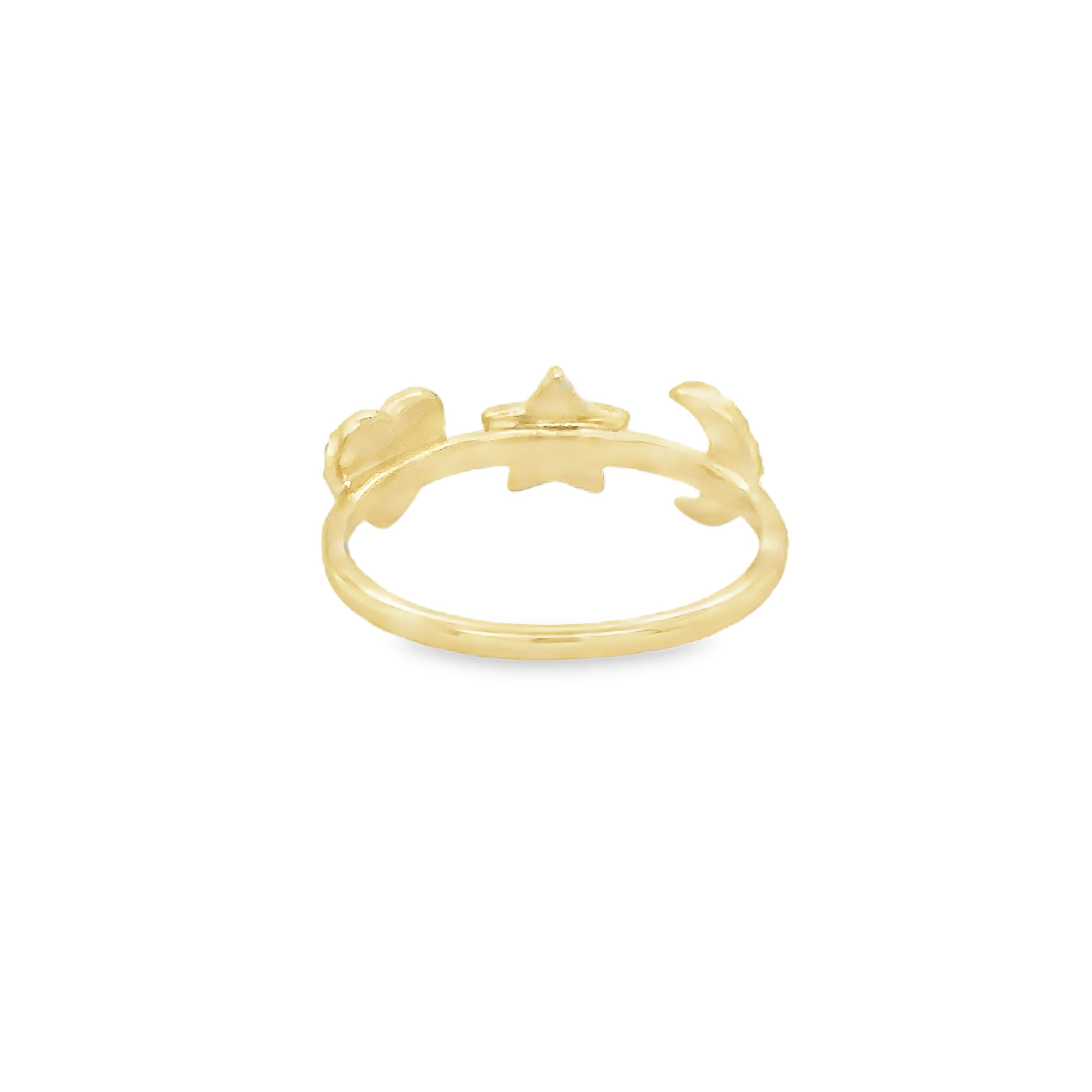 Anillo De Diamantes De Oro Amarillo De 14K 0.21 Ct.
