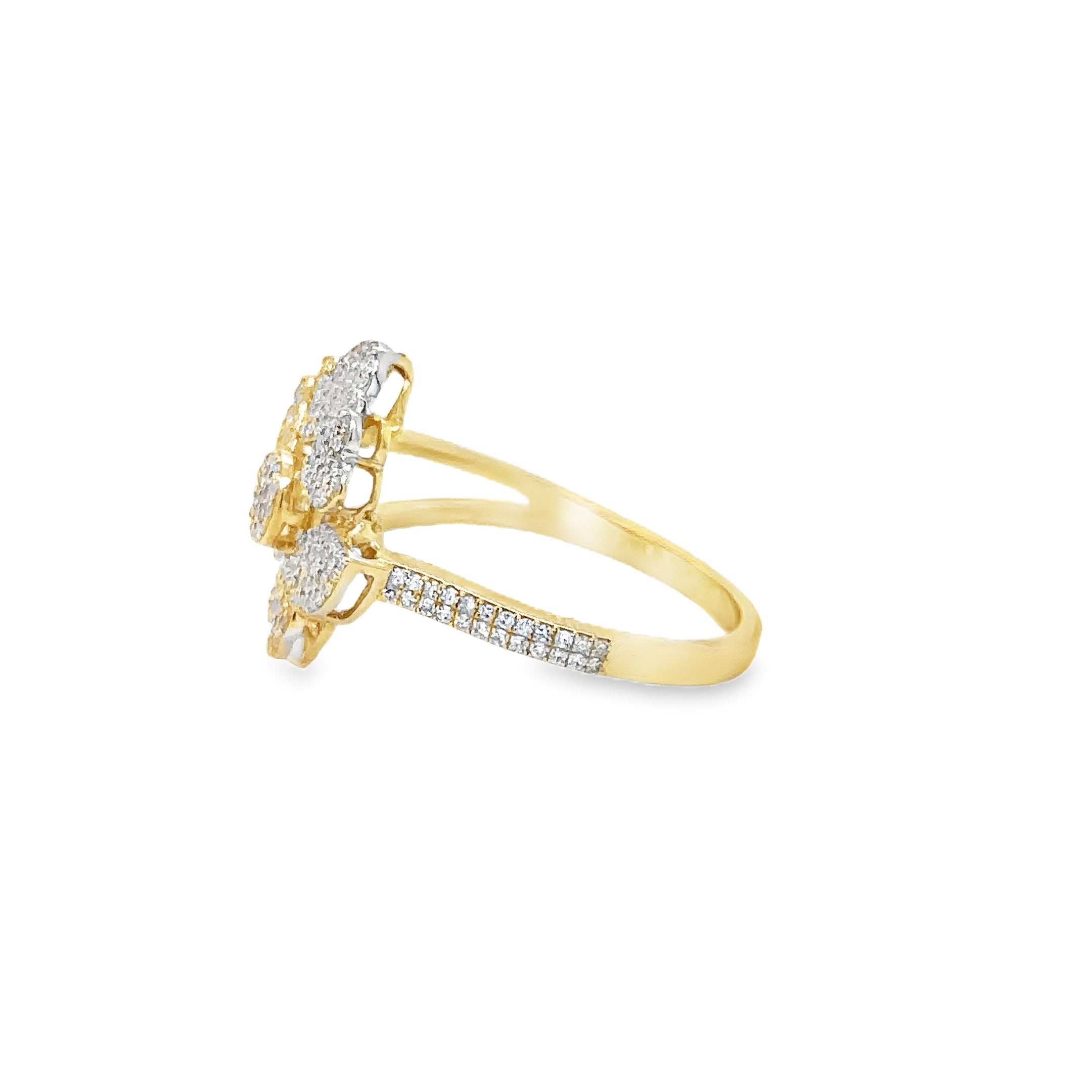 Anillo Con Diamantes De Oro Amarillo De 14K 0.37 Ct.