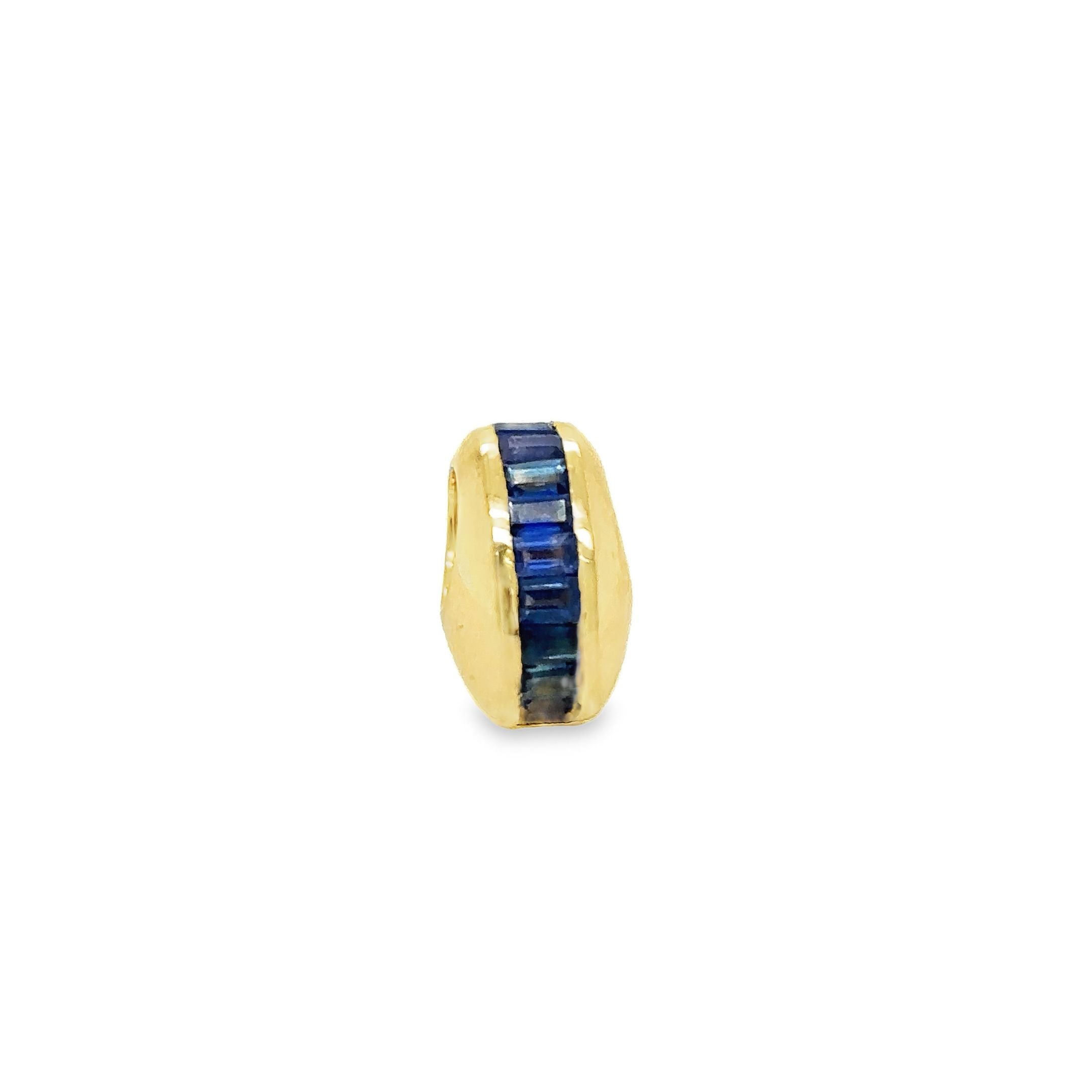 Colgante De Zafiro Oro Amarillo De 14Kt 0.82 Ct.