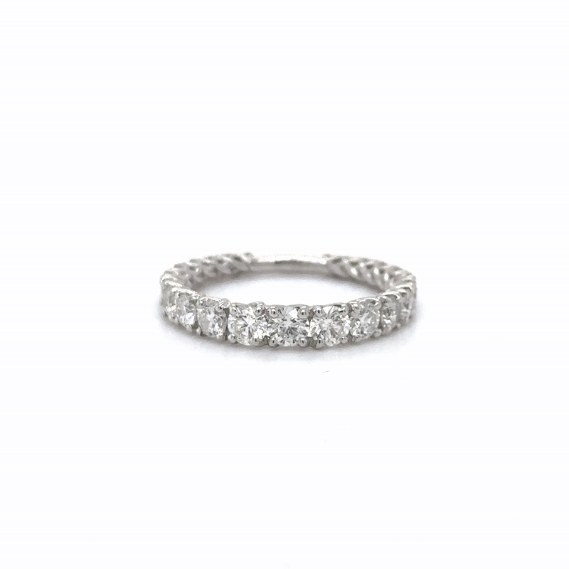 Anillo De Diamantes De Oro Blanco De 18