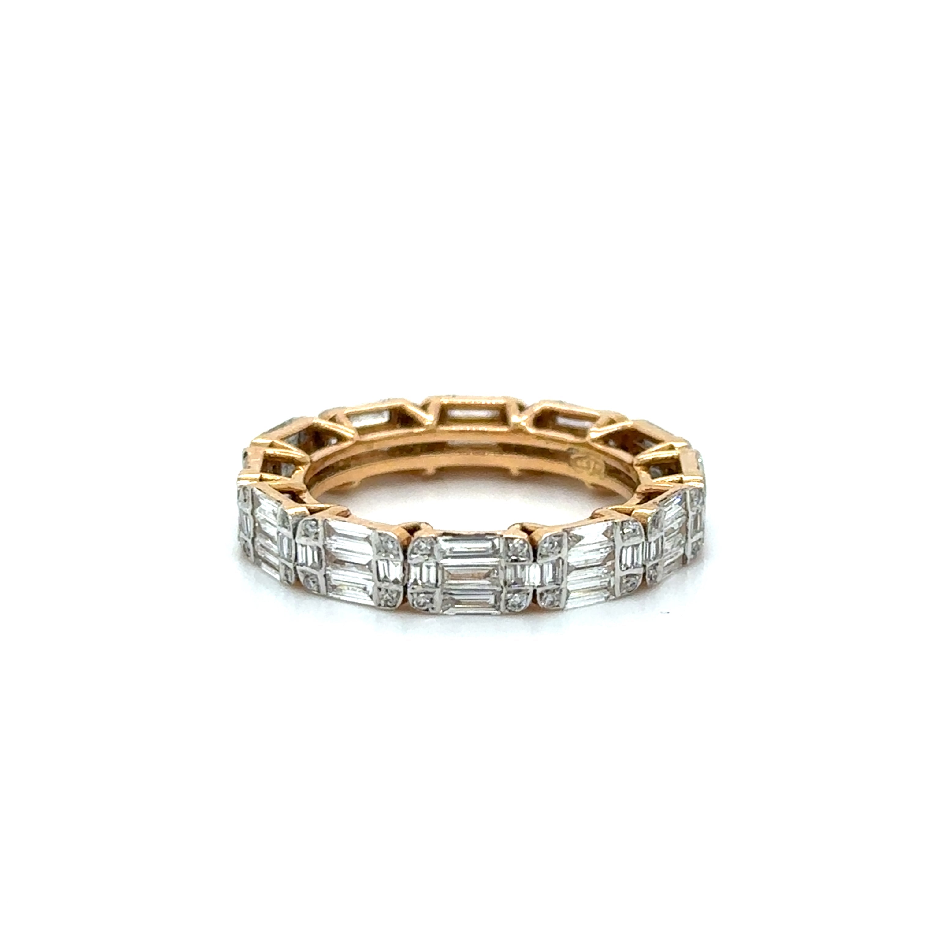 Anillo De Diamantes De Oro Rosa De 18 Kt 1.52 Ct.