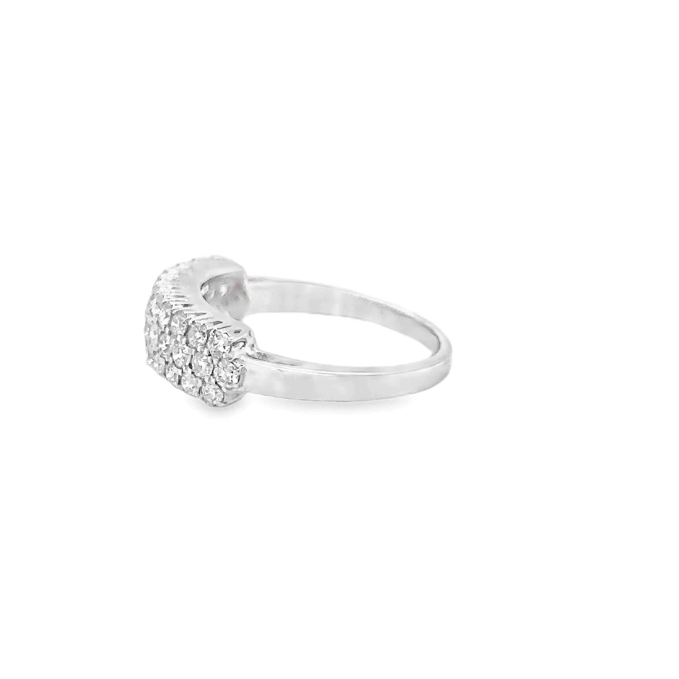 Anillo De Diamantes De Oro Blanco De 18 K