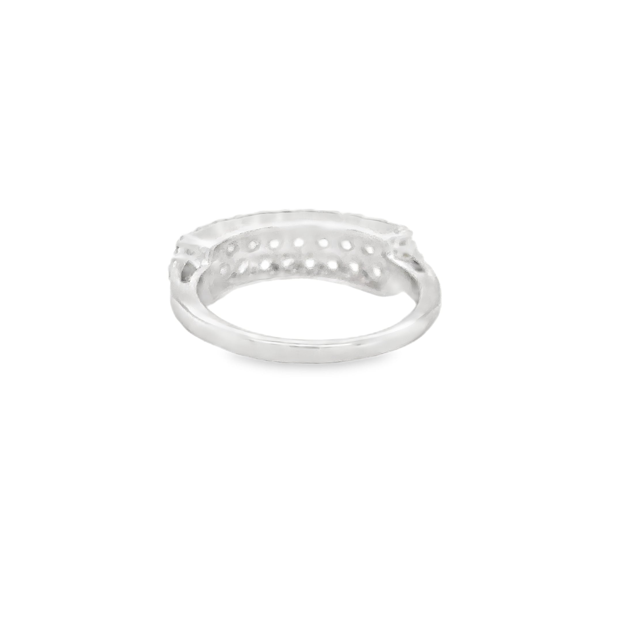 Anillo De Diamantes De Oro Blanco De 18 K