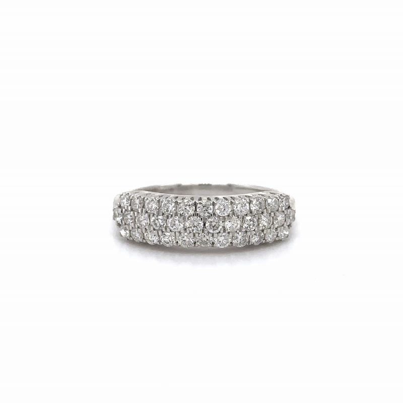 Anillo De Diamantes De Oro Blanco De 18 K