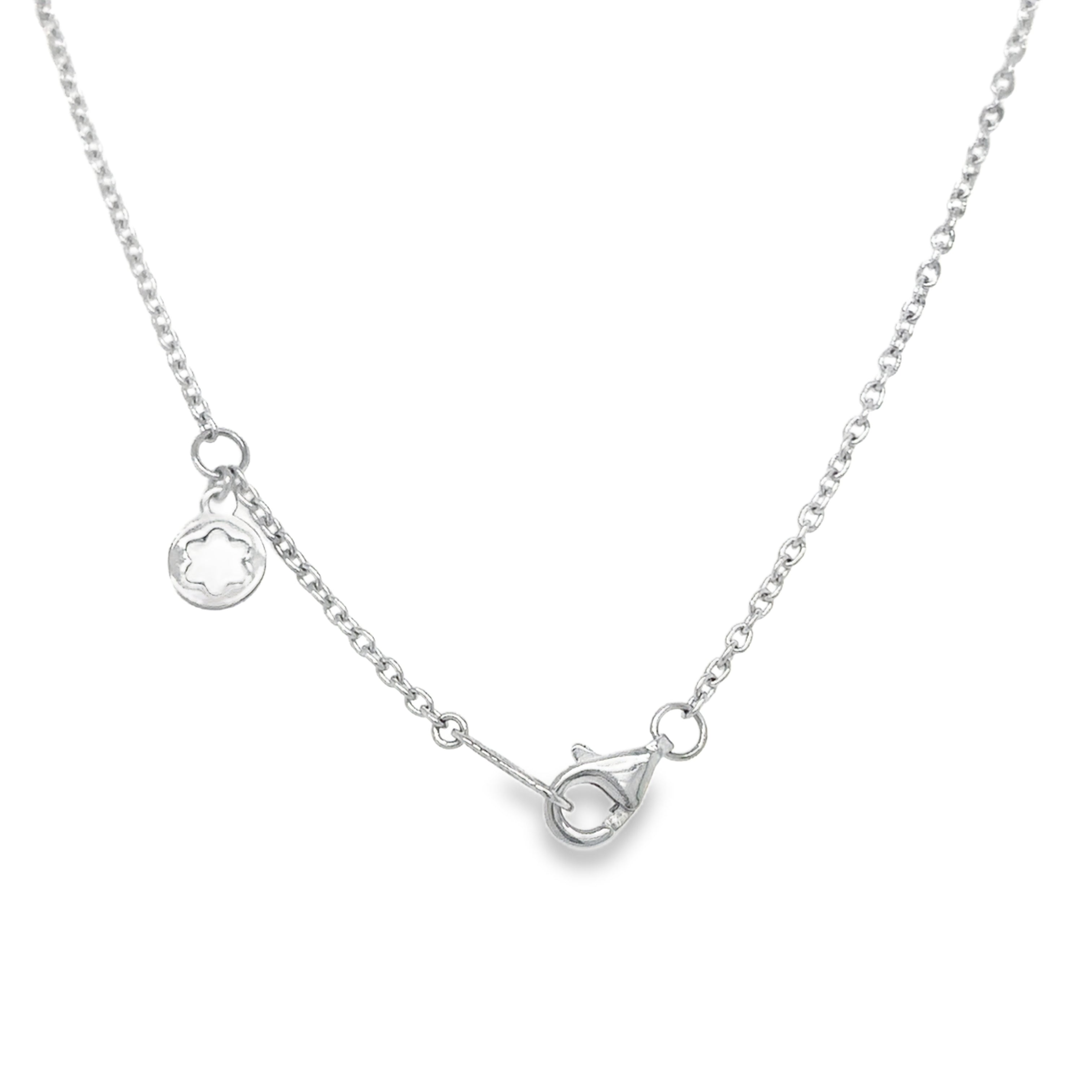 Collar De Oro Blanco De 18 Quilates Con Esmeraldas Y Diamantes 2.39 Ct.