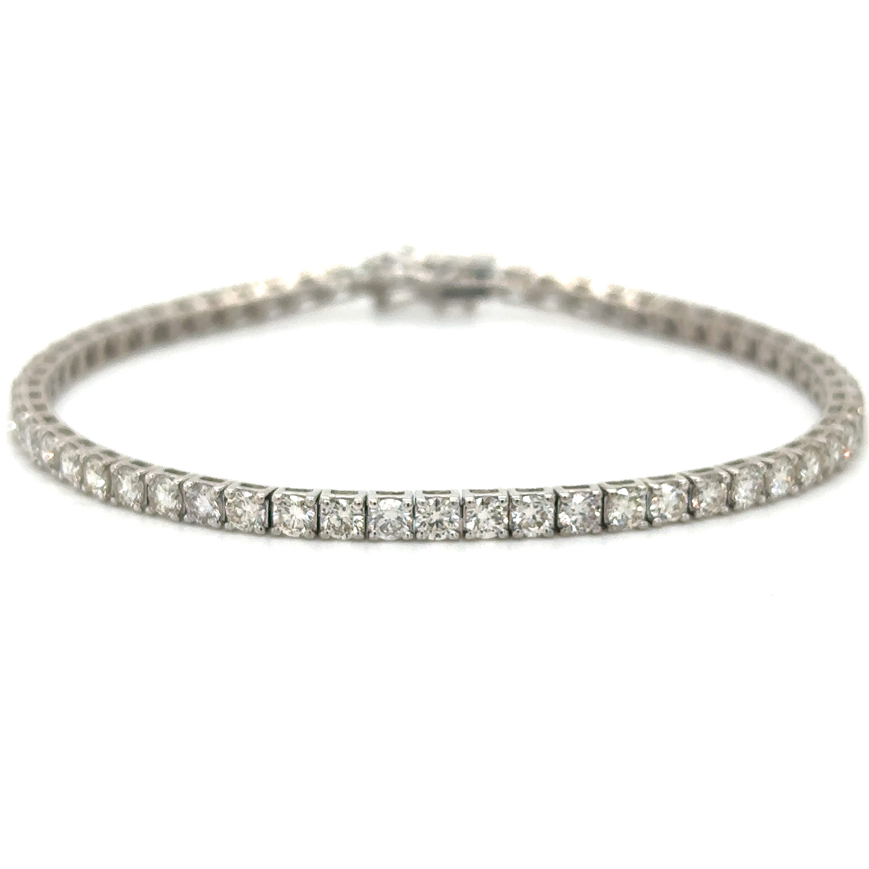 Pulsera De Tenis De Diamantes De 14K 4 Puntas 5.3 Ct.