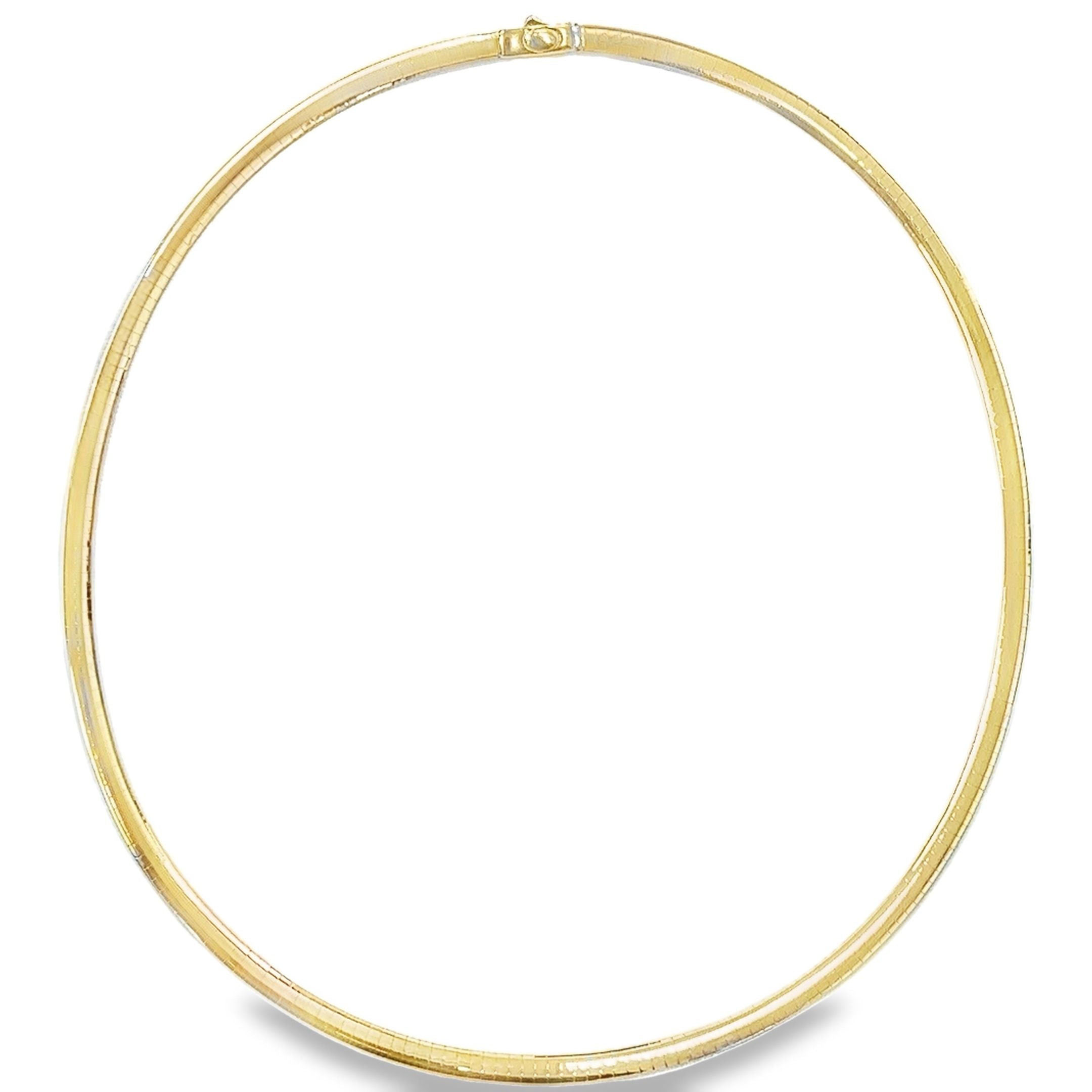 Collar Reversible Omega De Dos Tonos De 14Kt 22.5 G