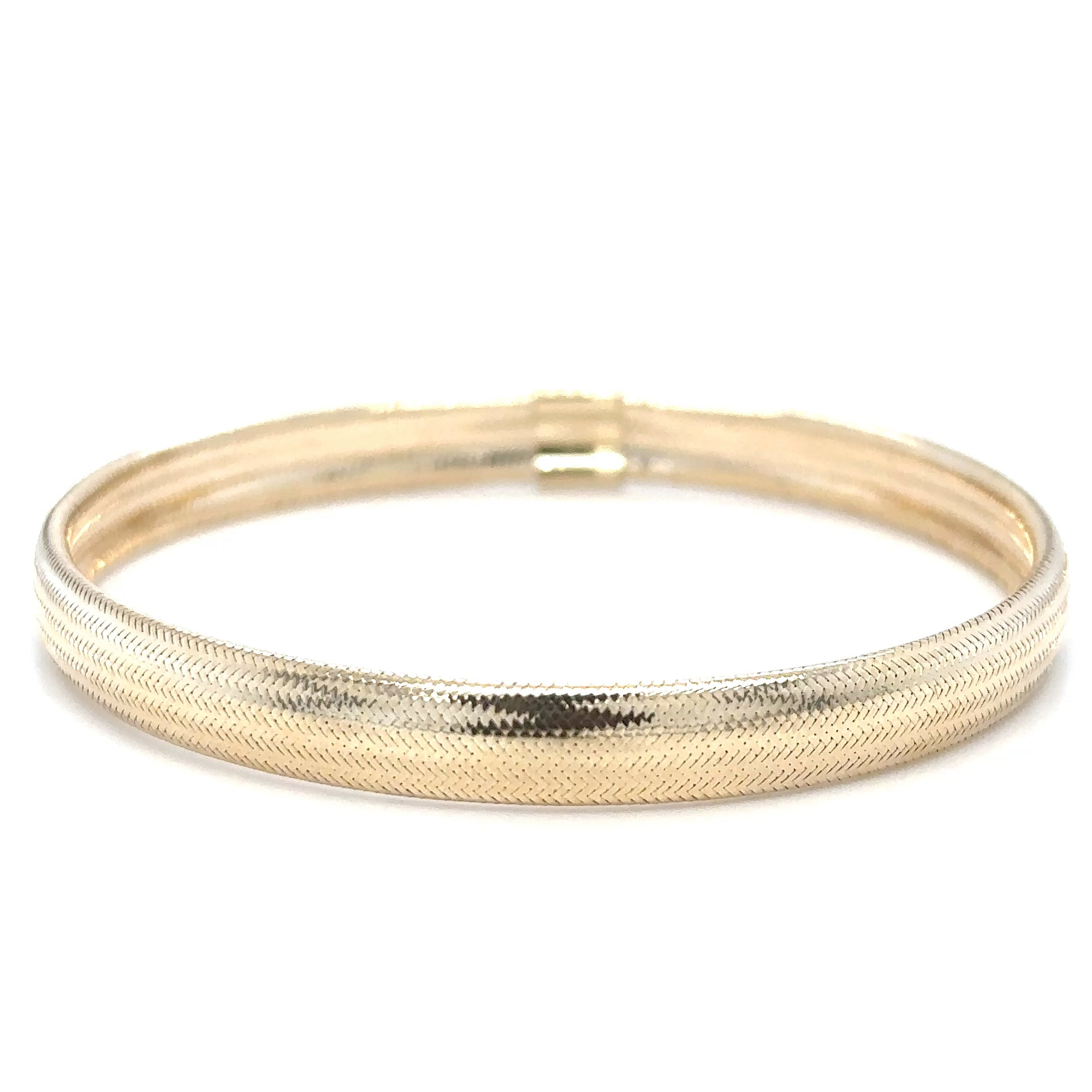 Brazalete Elástico De Oro Amarillo De 14K 1.75 G