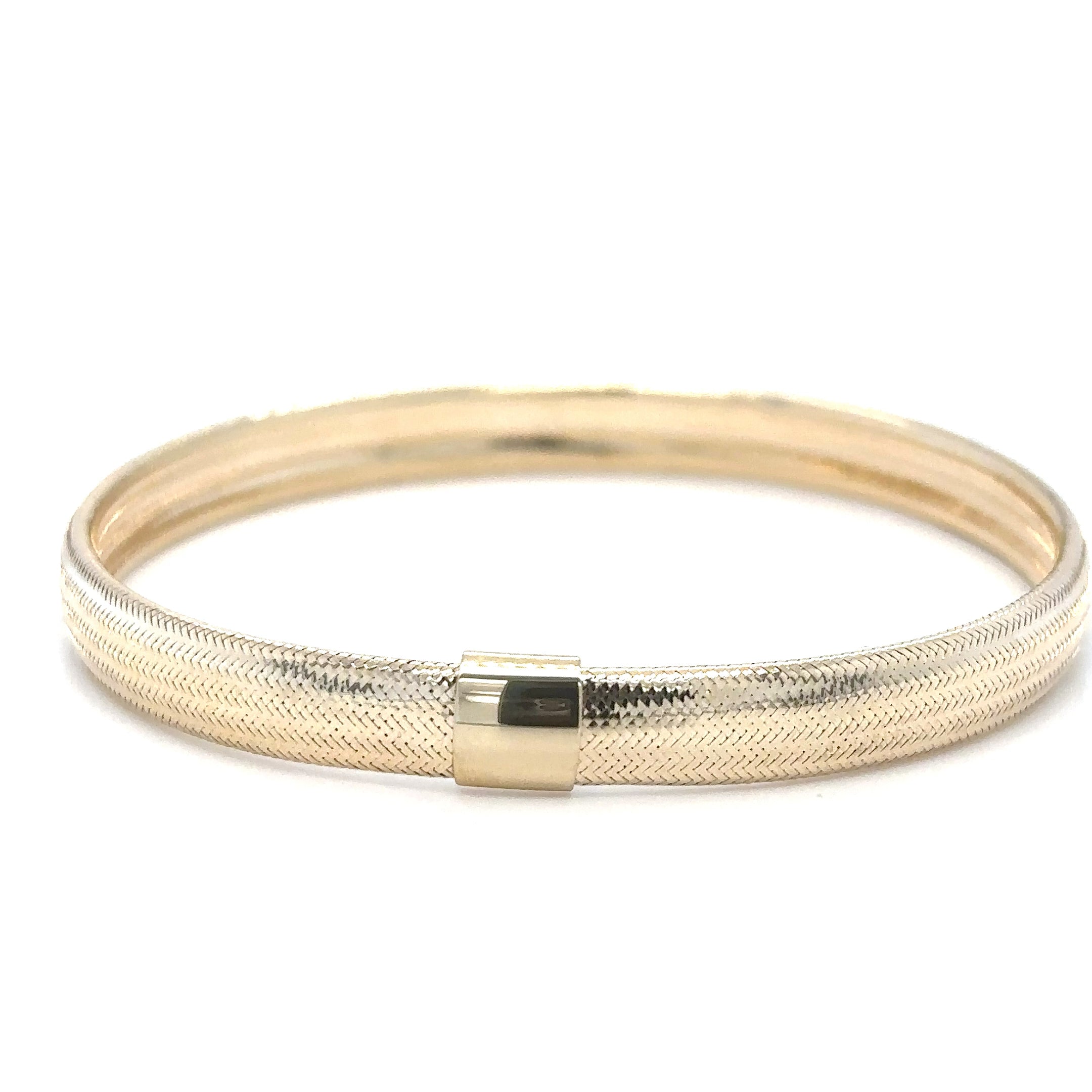 Brazalete Elástico De Oro Amarillo De 14K 1.75 G