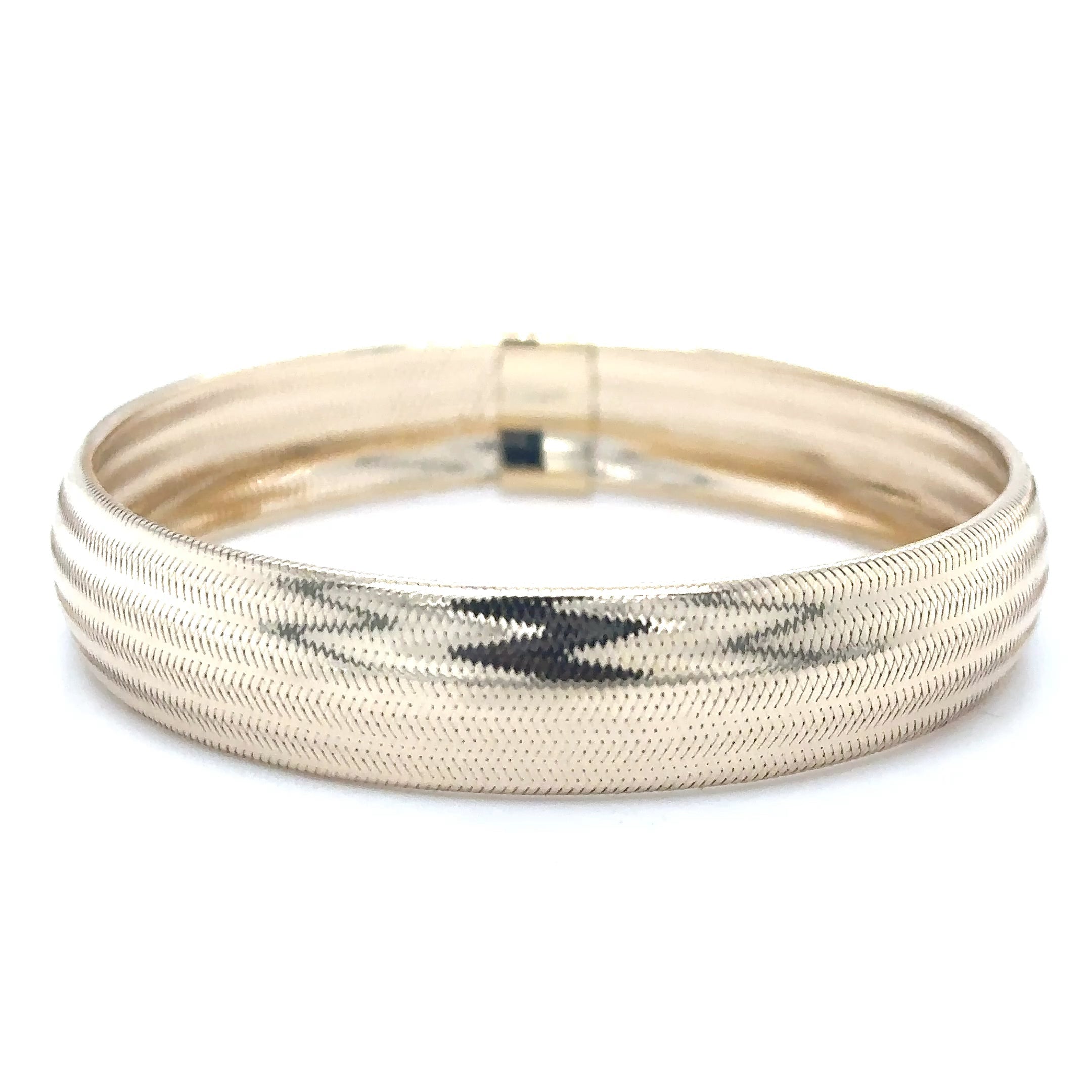 Brazalete Elástico De Oro Amarillo De 14K 3.15 G