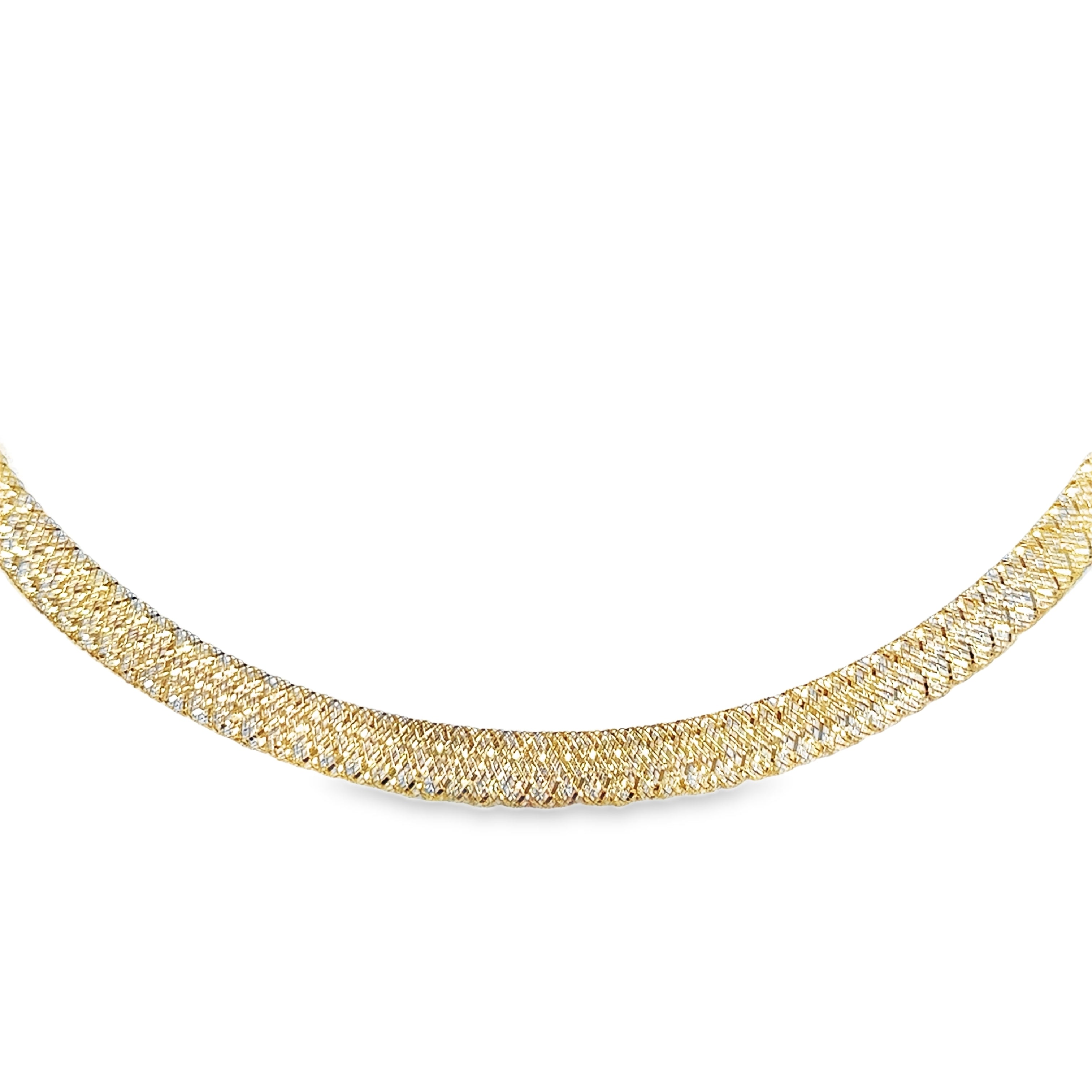 Collar Elástico De Oro Amarillo De 14Kt 3.40 G