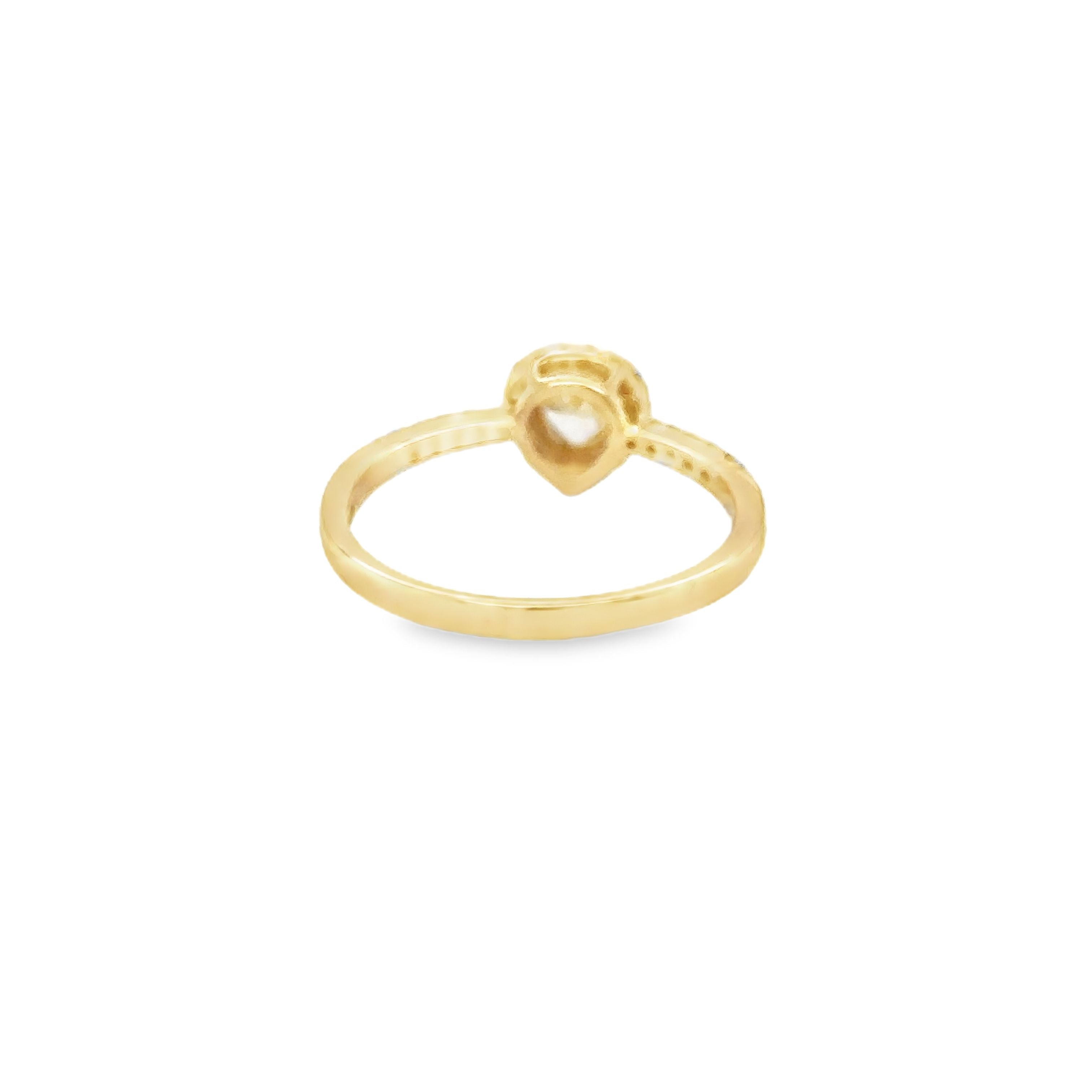 Anillo De Diamantes De Oro Amarillo De 14K 0.73 Ct.