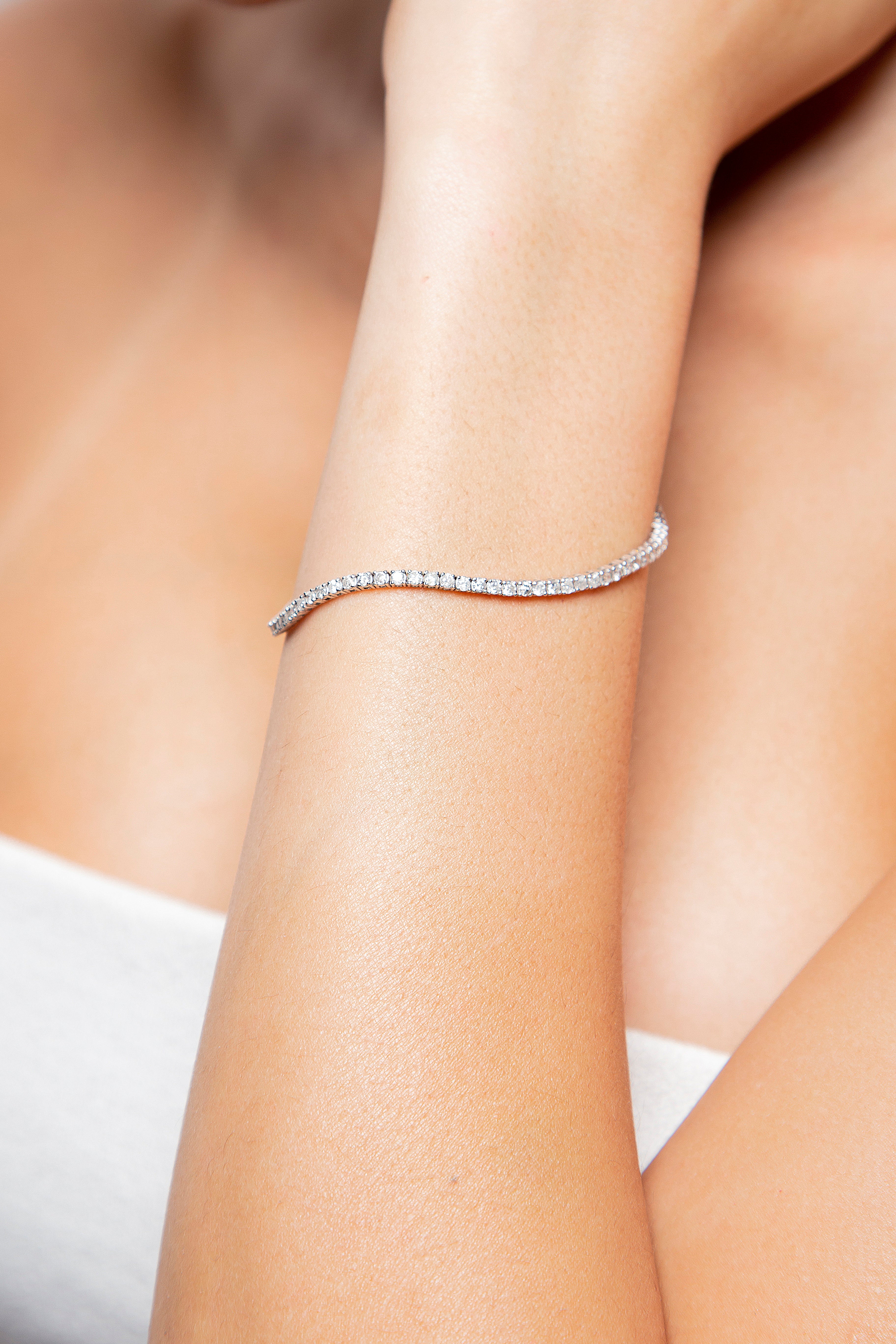 Pulsera Tennis Diamante Oro Blanco 14K 2.25 ct.