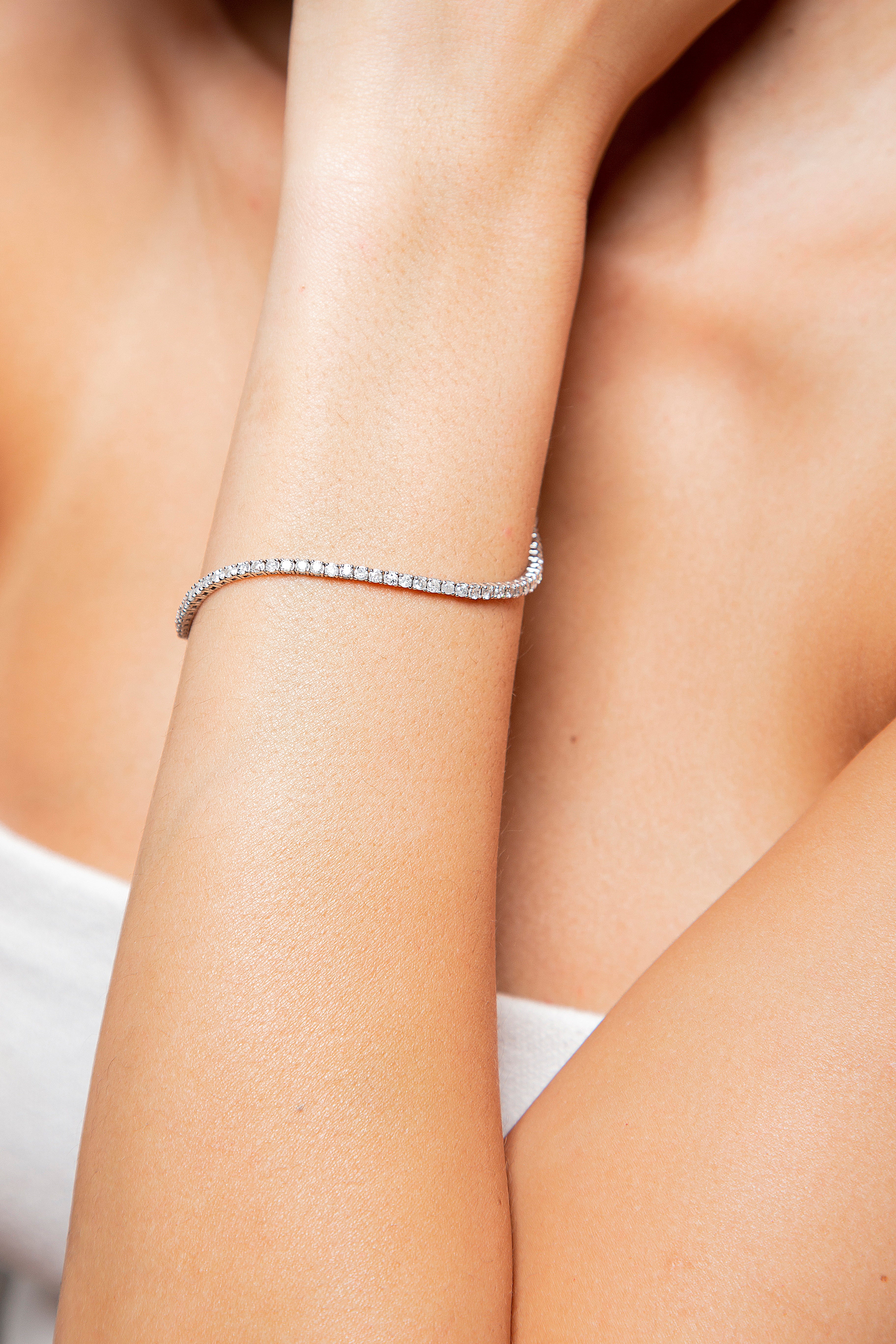 Pulsera Tennis Diamante Oro Blanco 14K 2.25 ct.
