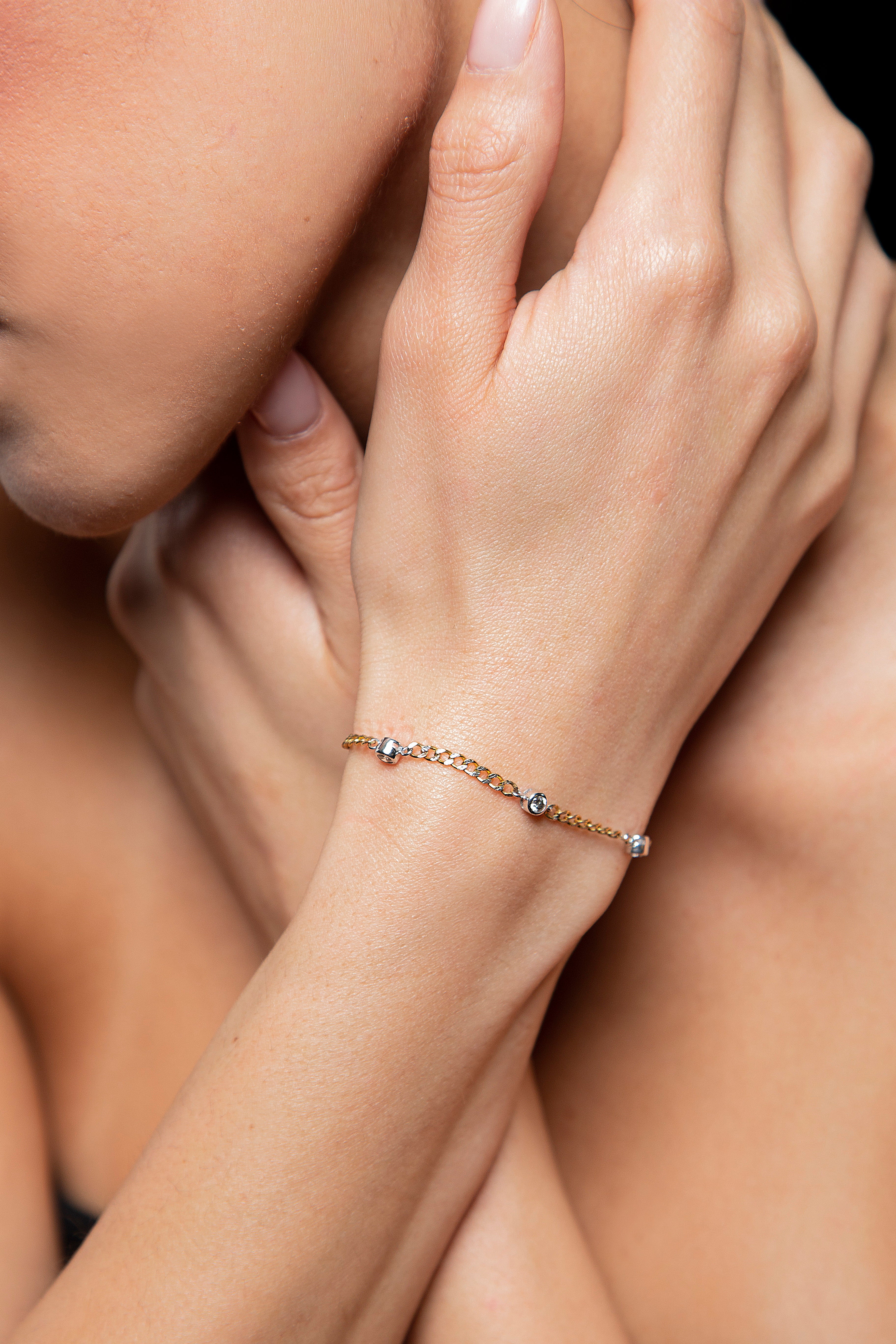 Pulsera Diamante Oro Amarillo 14K 0.5 ct.