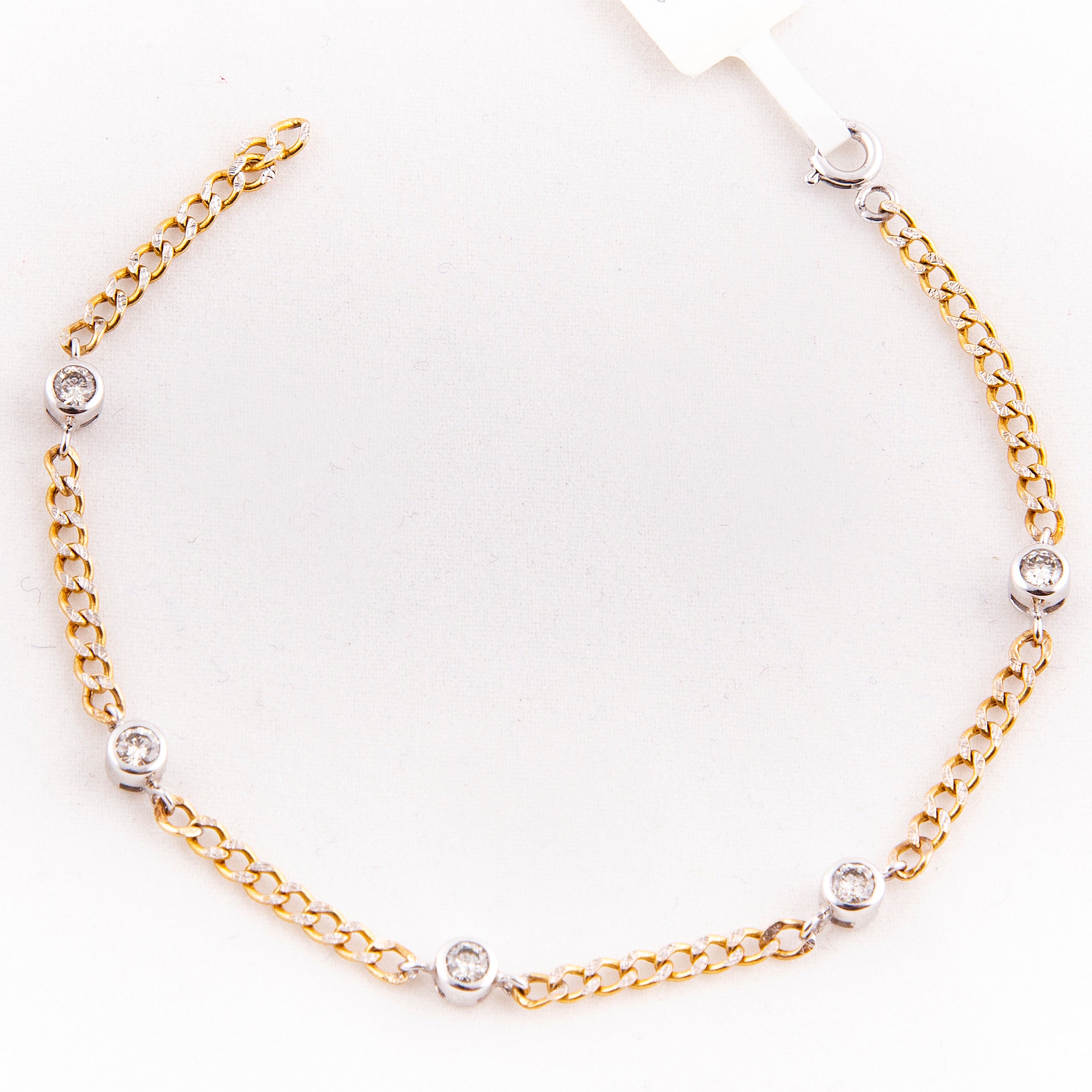 Pulsera Diamante Oro Amarillo 14K 0.5 ct.
