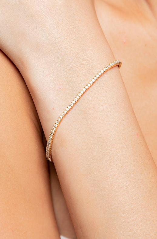 Pulsera Tennis Diamante Oro Amarillo 14K 1.97 ct.