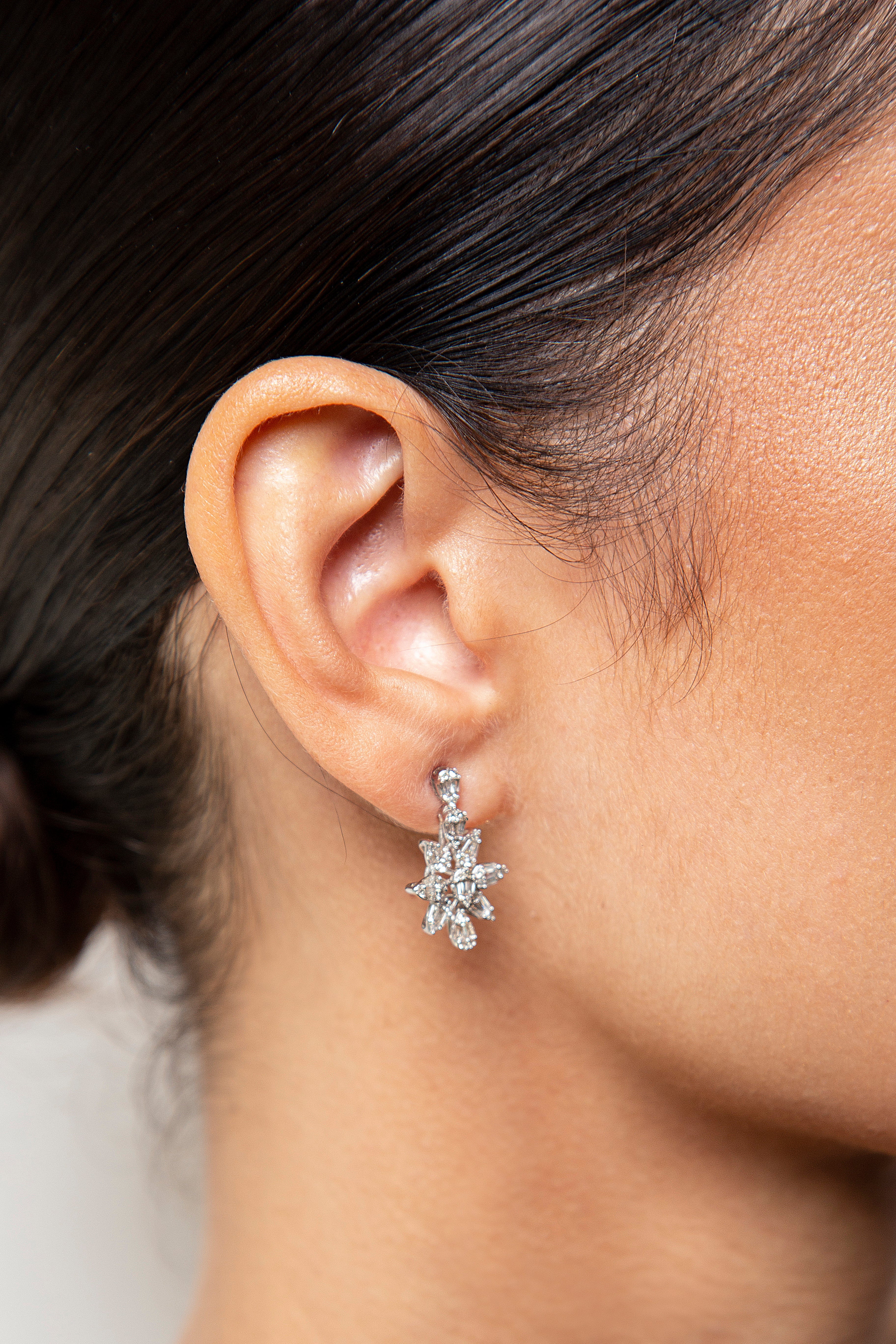 Aretes Diamante Oro Blanco 14K 0.75 ct.