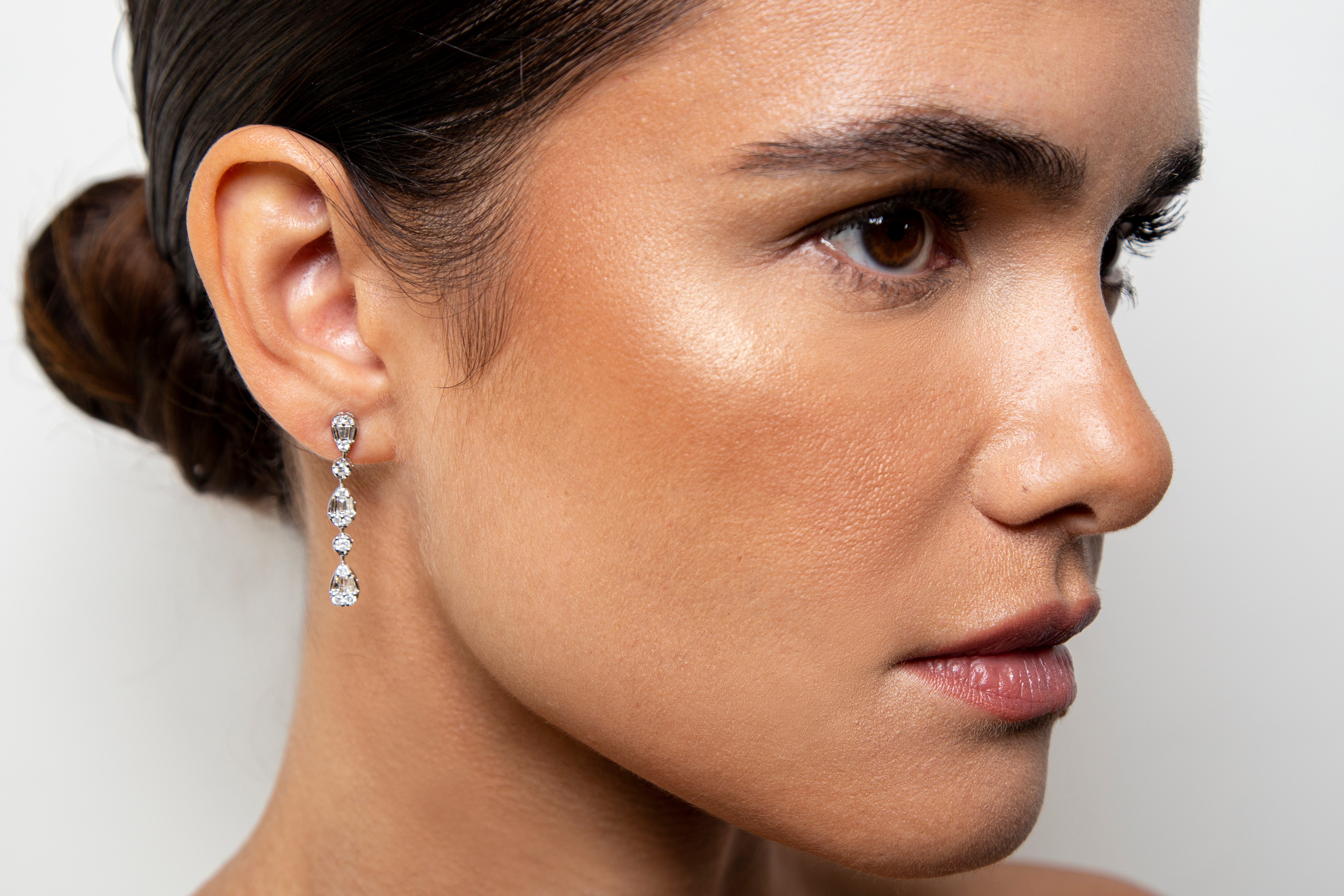 Aretes Diamante Oro Blanco 14K 1.35 ct.