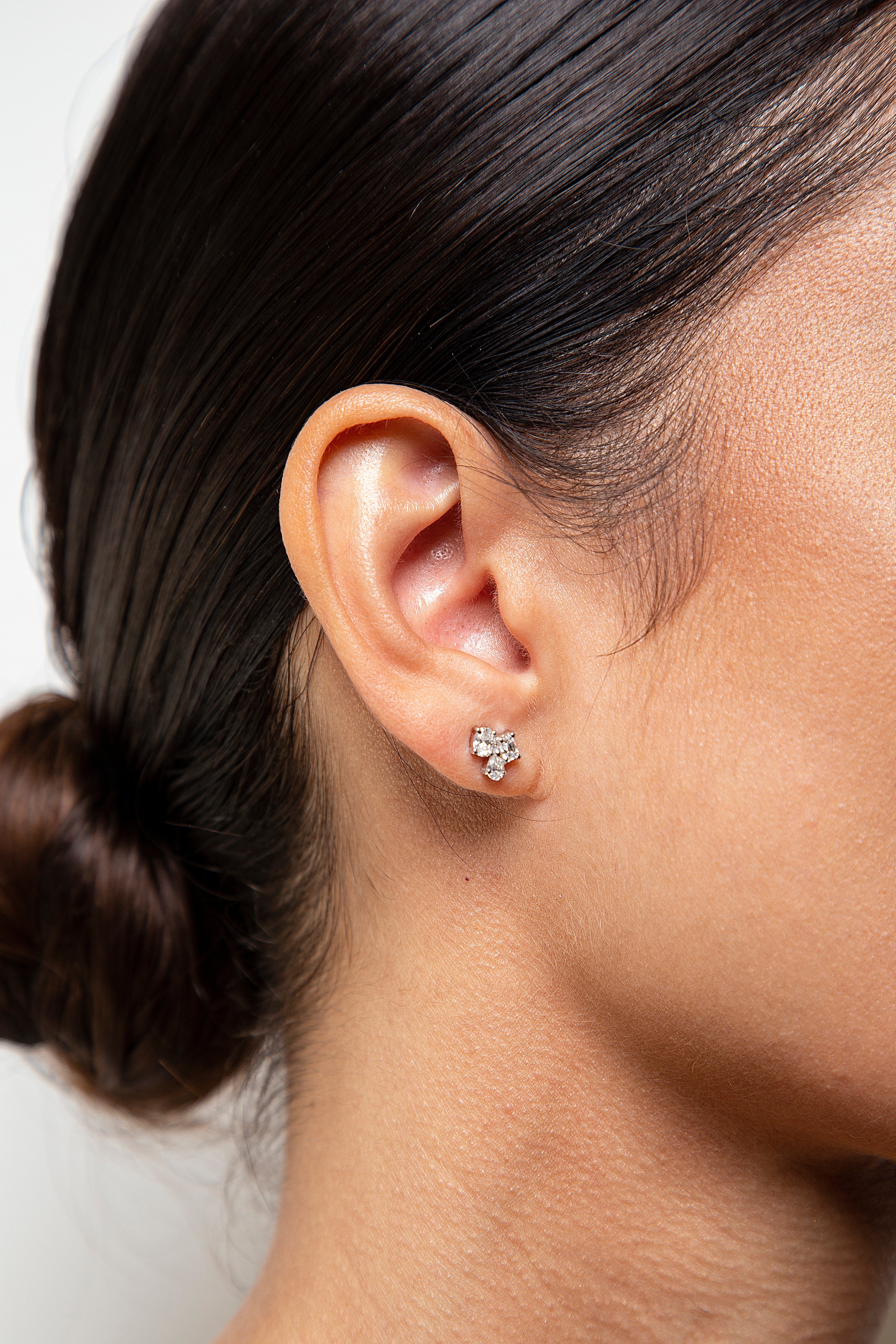 Aretes Hoops Diamante Oro Blanco 14K 0.75 ct.