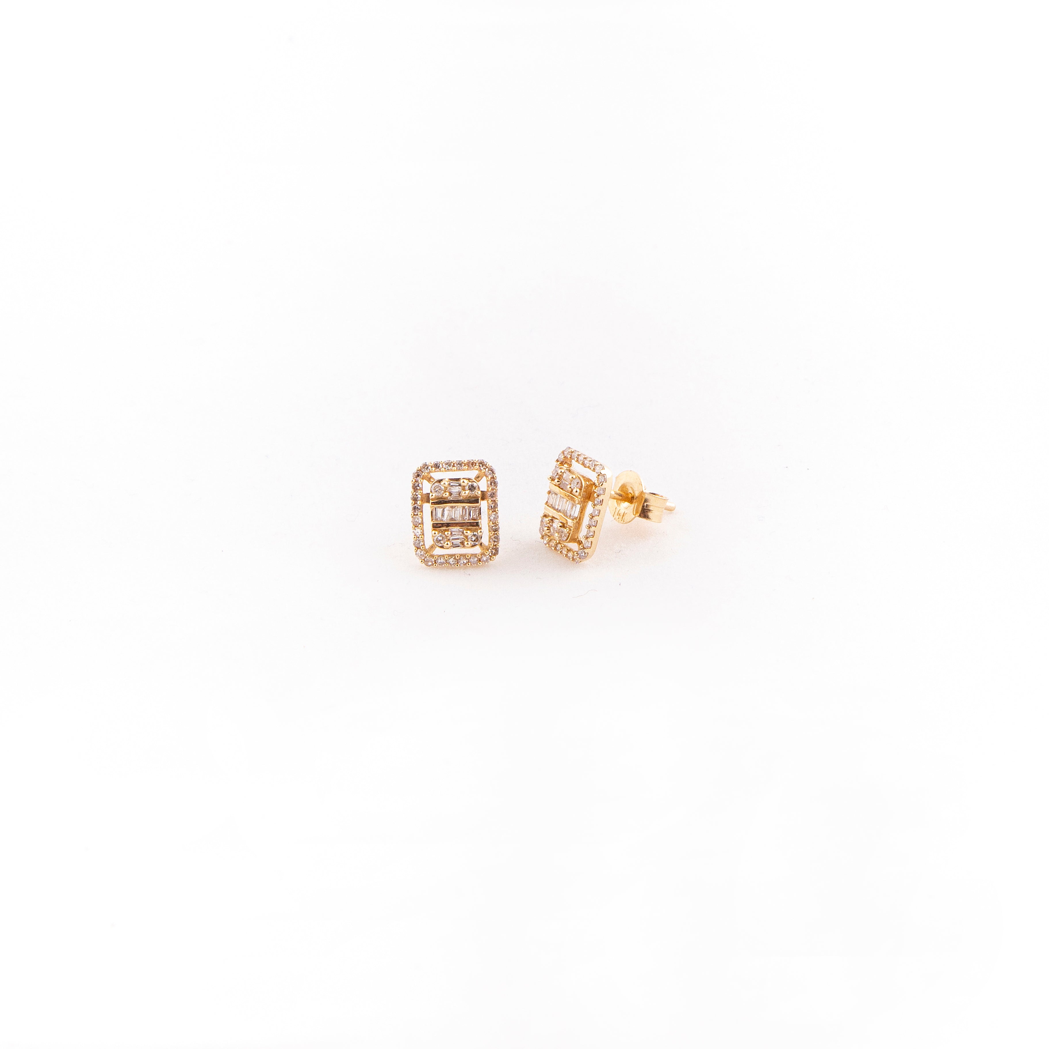 Broqueles de Diamante Oro Amarillo 14K 0.5 ct.